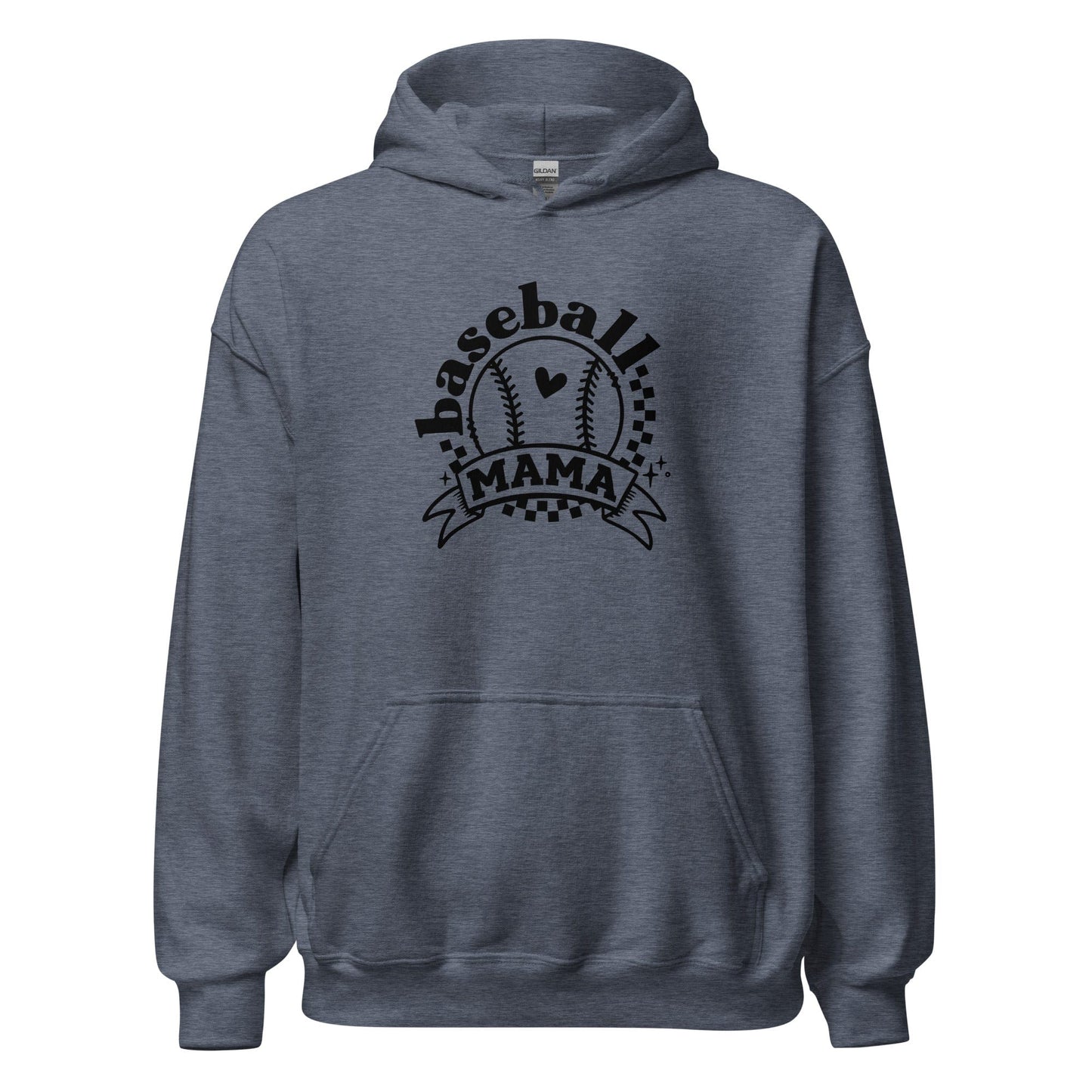 Baseball Mama Hoodie Heather Sport Dark Navy / S Spirit Gear Collective Hoodie