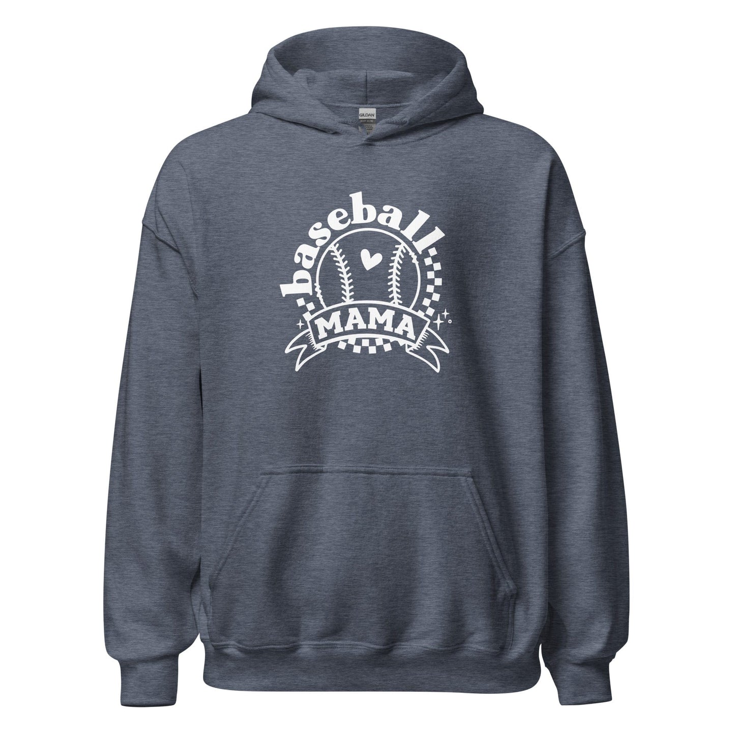 Baseball Mama Hoodie Heather Sport Dark Navy / S Spirit Gear Collective Hoodie