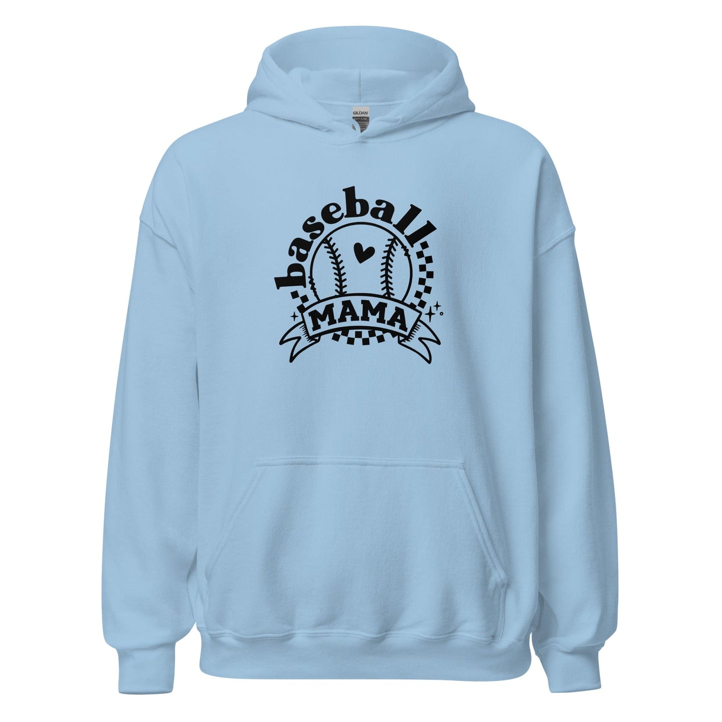 Baseball Mama Hoodie Light Blue / S Spirit Gear Collective Hoodie