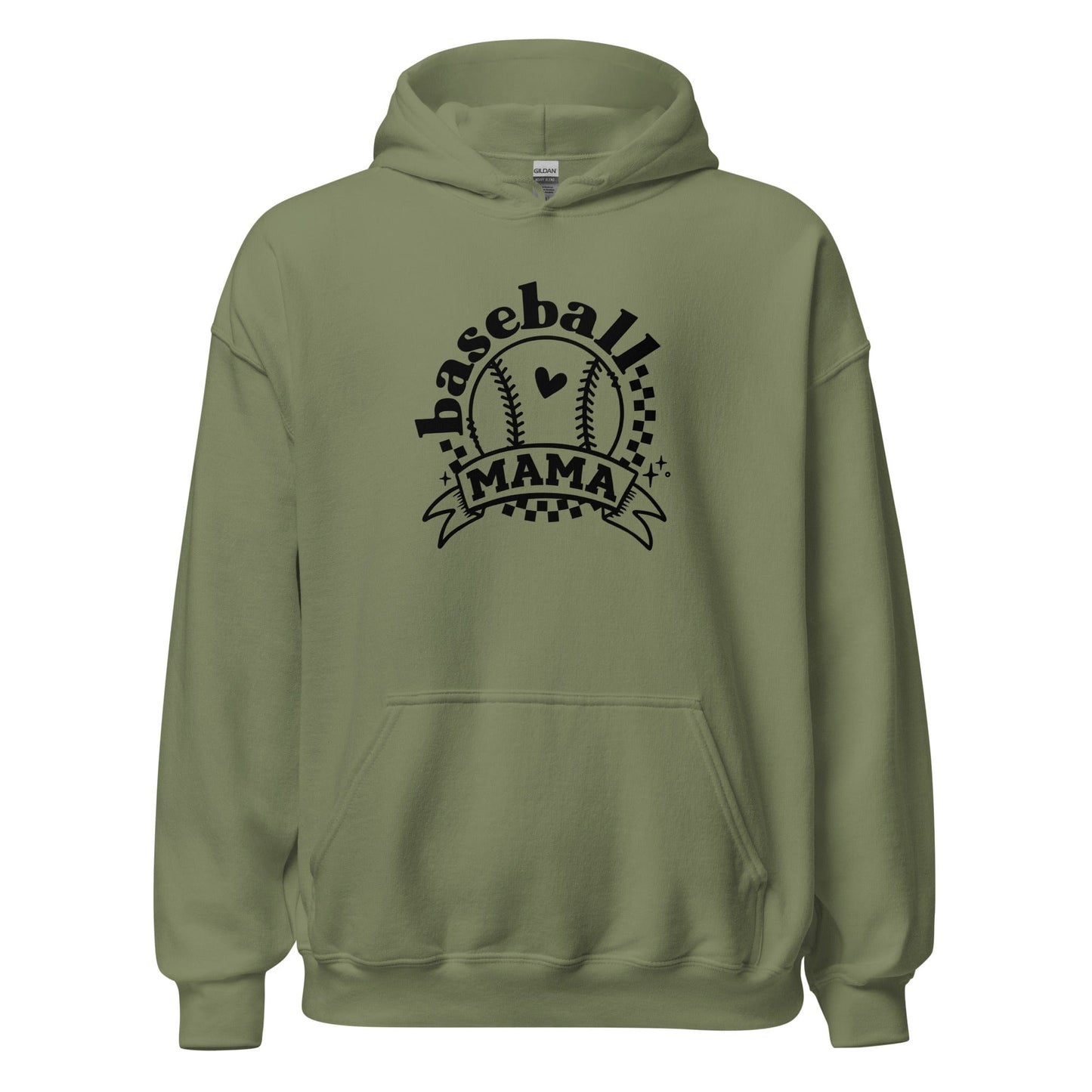 Baseball Mama Hoodie Military Green / S Spirit Gear Collective Hoodie