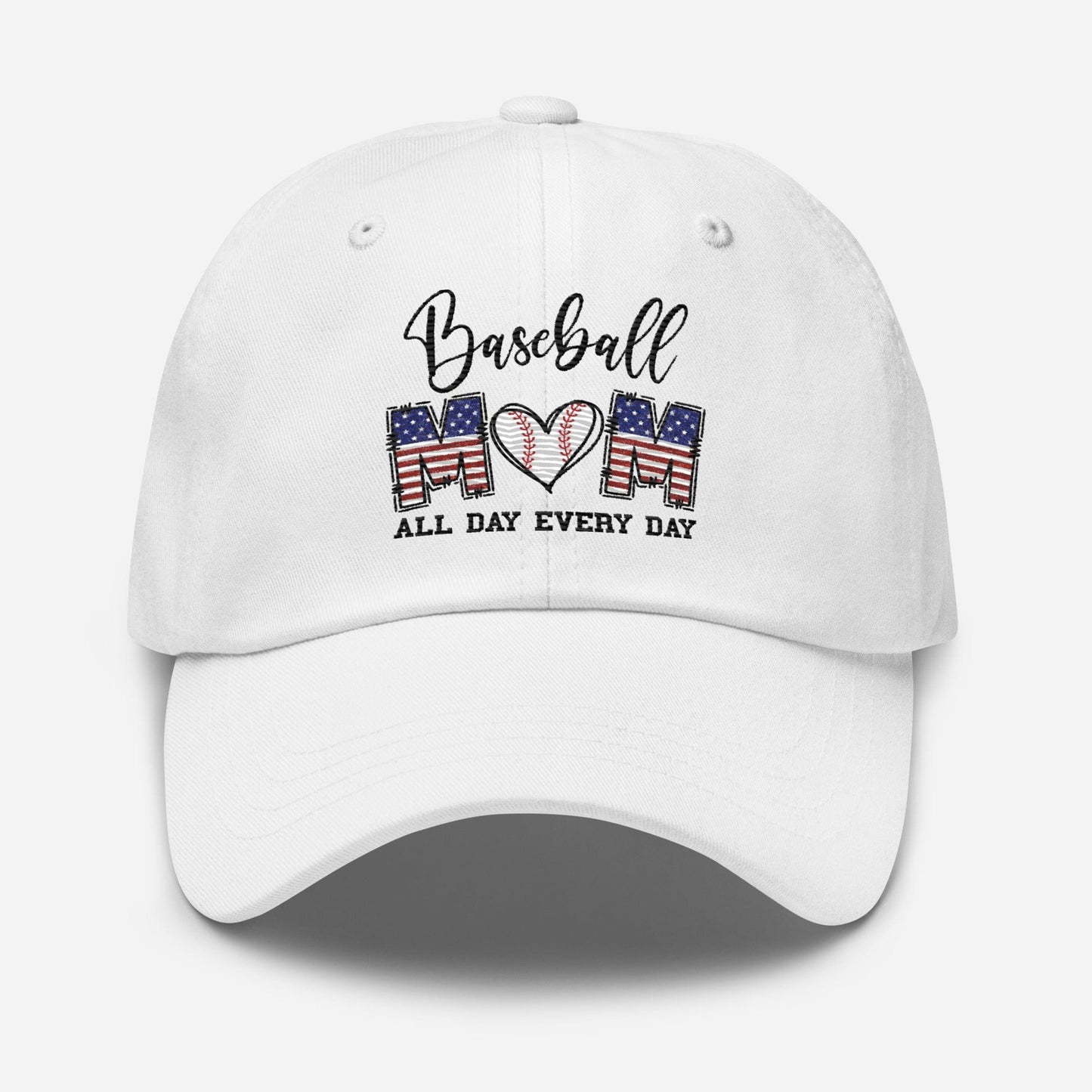 Baseball Mom - All Day Every Day - Embroidered Dad Hat Spirit Gear Collective Hat