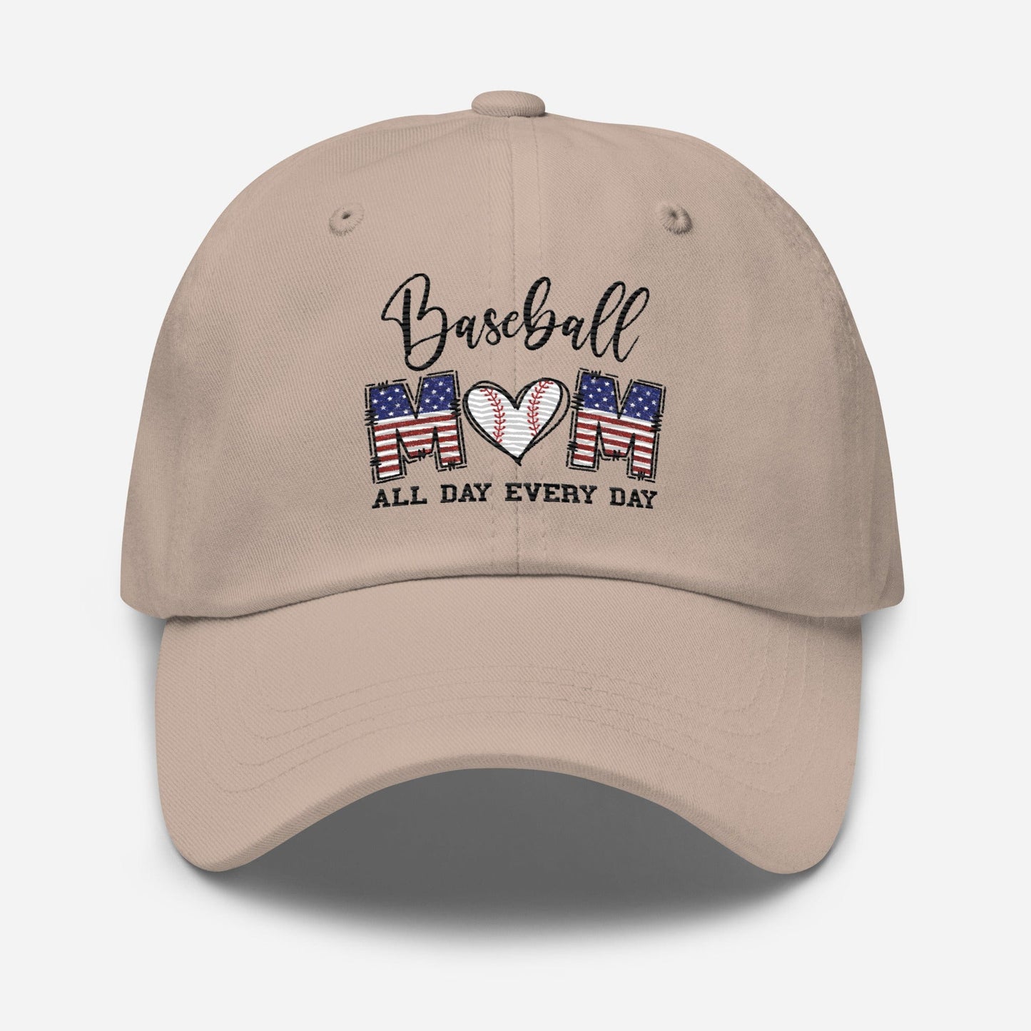 Baseball Mom - All Day Every Day - Embroidered Dad Hat Spirit Gear Collective Hat
