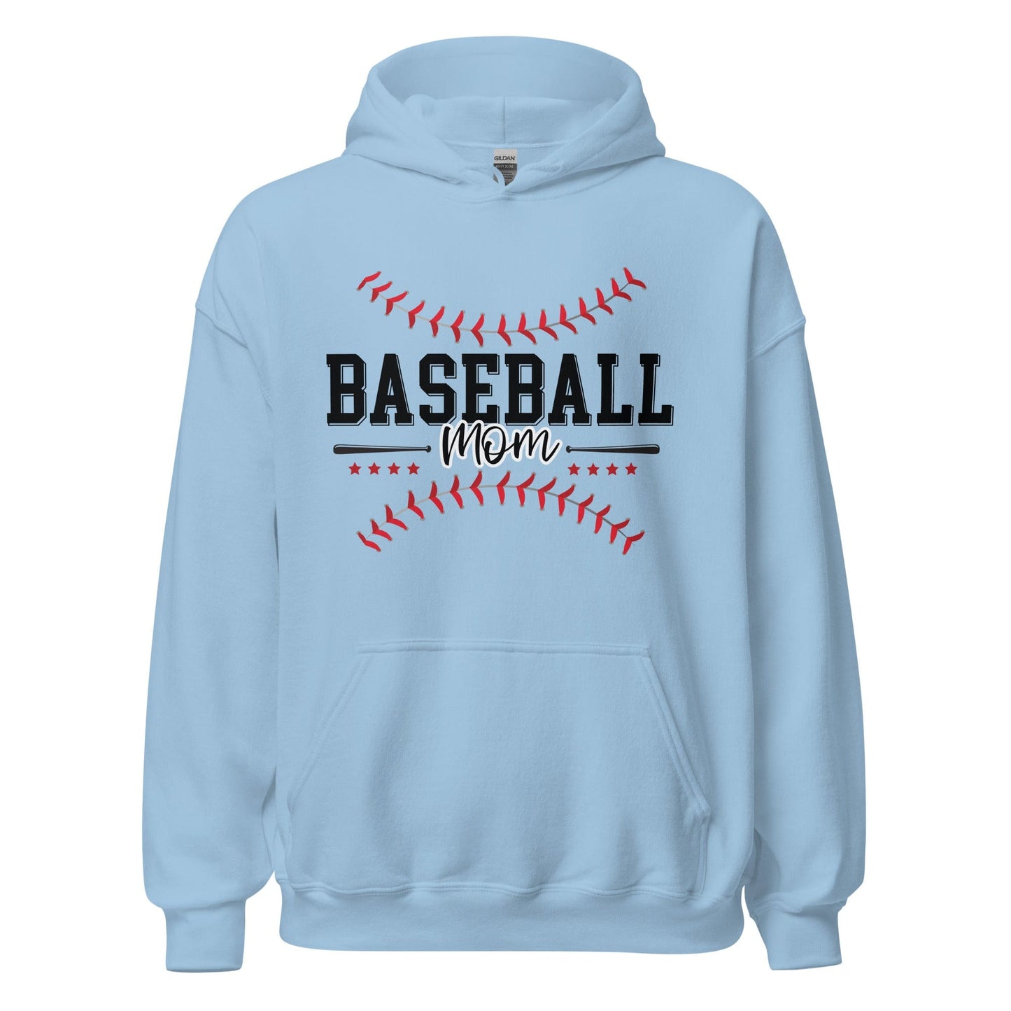 Baseball Mom Hoodie Light Blue / S Spirit Gear Collective Hoodie