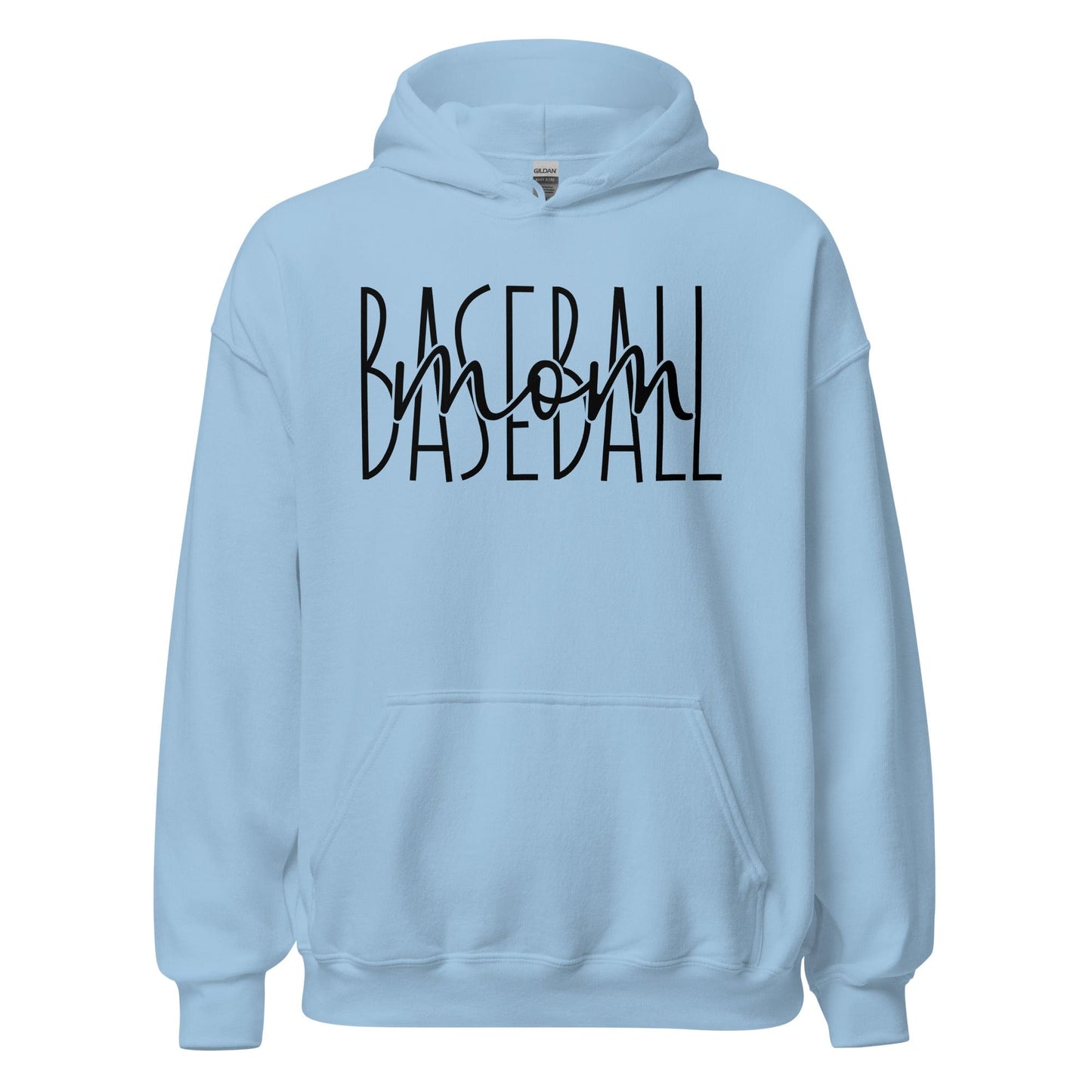 Baseball Mom Hoodie Light Blue / S Spirit Gear Collective Hoodie