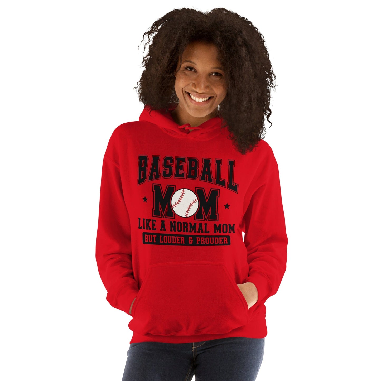 Baseball Mom Hoodie Like a Normal Mom But Louder and Prouder Spirit Gear Collective Hoodie