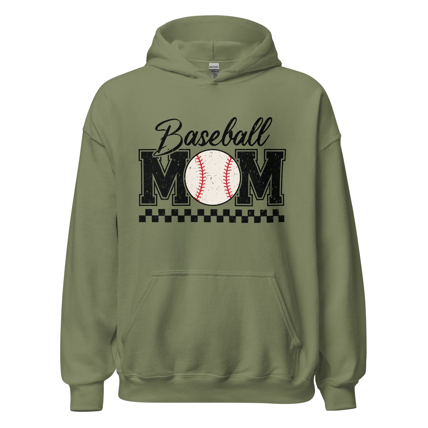 Baseball Mom Hoodie Military Green / S Spirit Gear Collective Hoodie