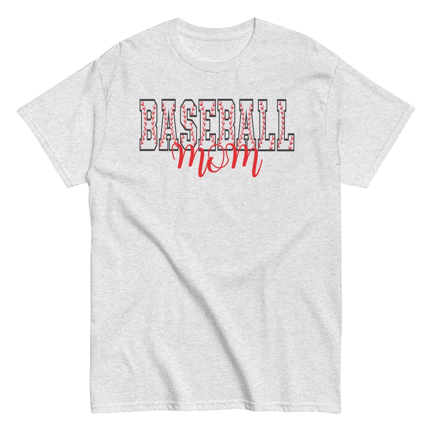 Baseball Mom Shirt – Baseball Block Letter Design Ash / S Spirit Gear Collective T-Shirt