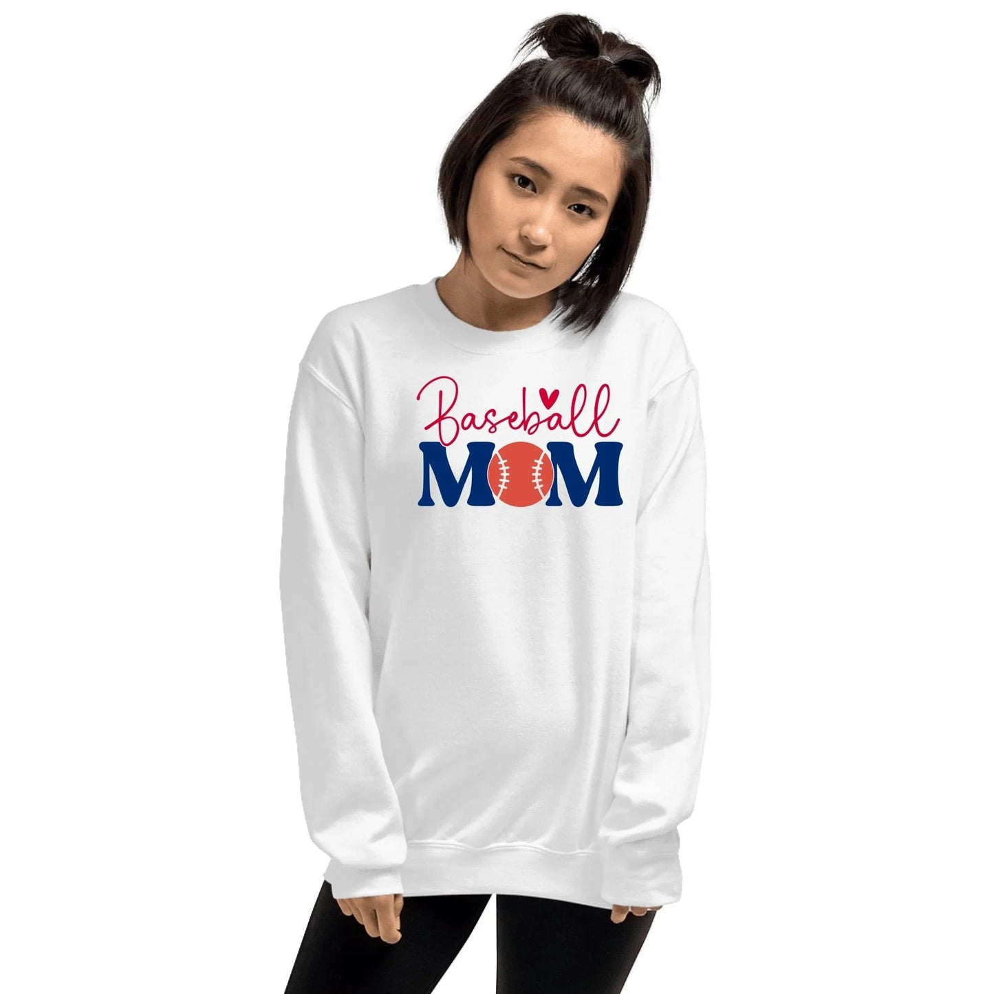 Baseball Mom Sweatshirt - Personalized Name & Jersey Number | Choose Front Graphic, Font & Color Spirit Gear Collective Custom Baseball Mom Sweatshirt