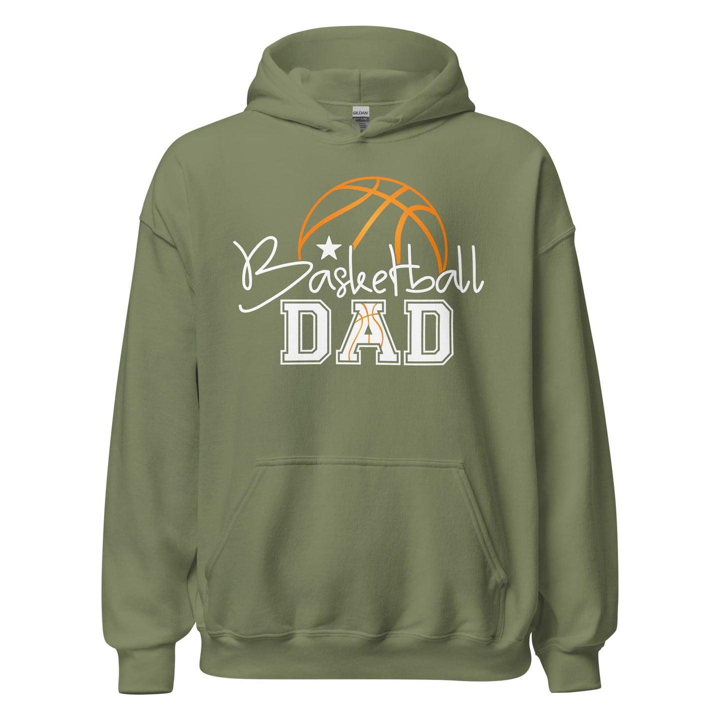 Basketball Dad Hoodie – Stylish Basketball Graphic Hoodie for Proud Sports Dads Military Green / S Spirit Gear Collective