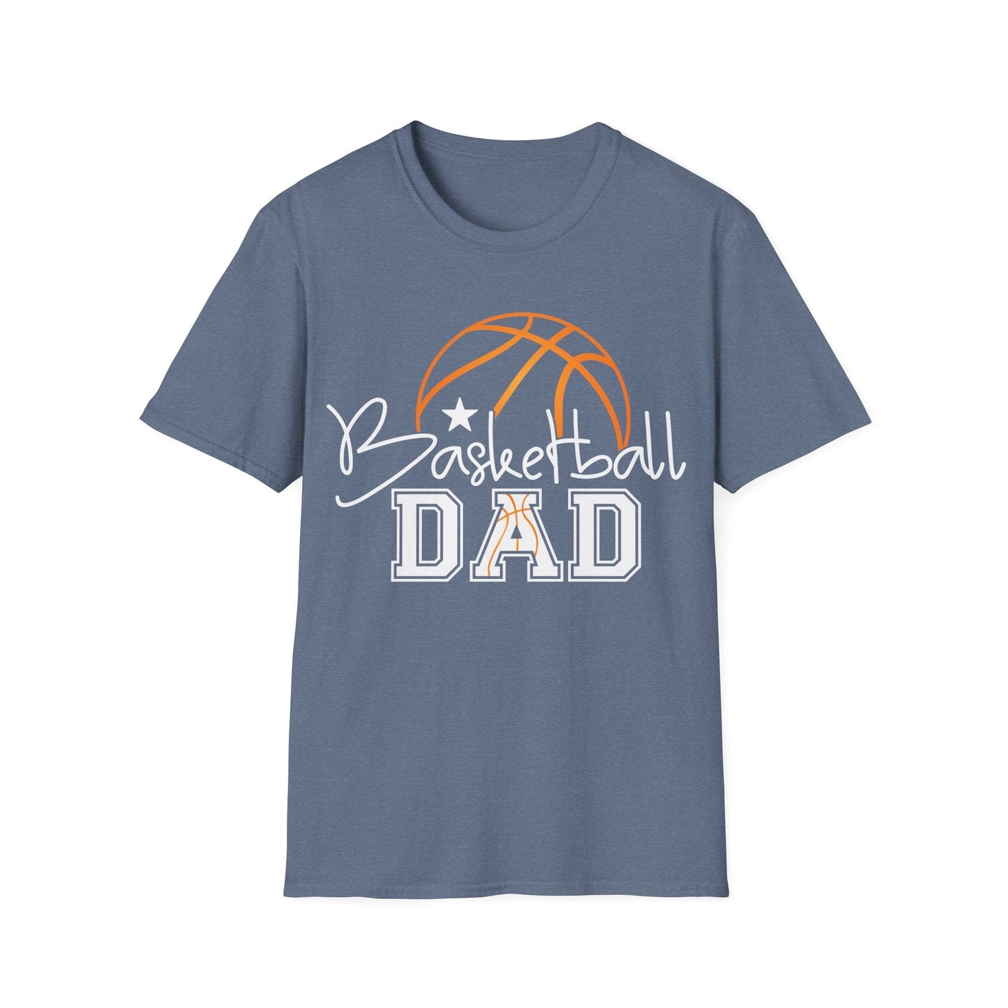Basketball Dad T-Shirt | Basketball Dad Tee Heather Indigo / S Printify T-Shirt