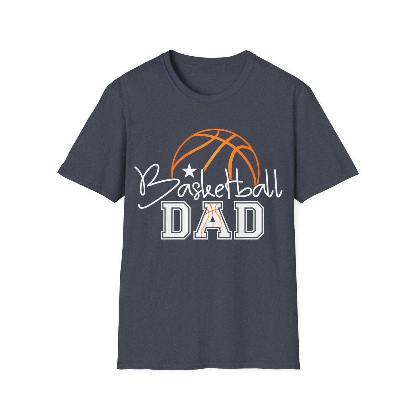 Basketball Dad T-Shirt | Basketball Dad Tee Heather Navy / S Printify T-Shirt