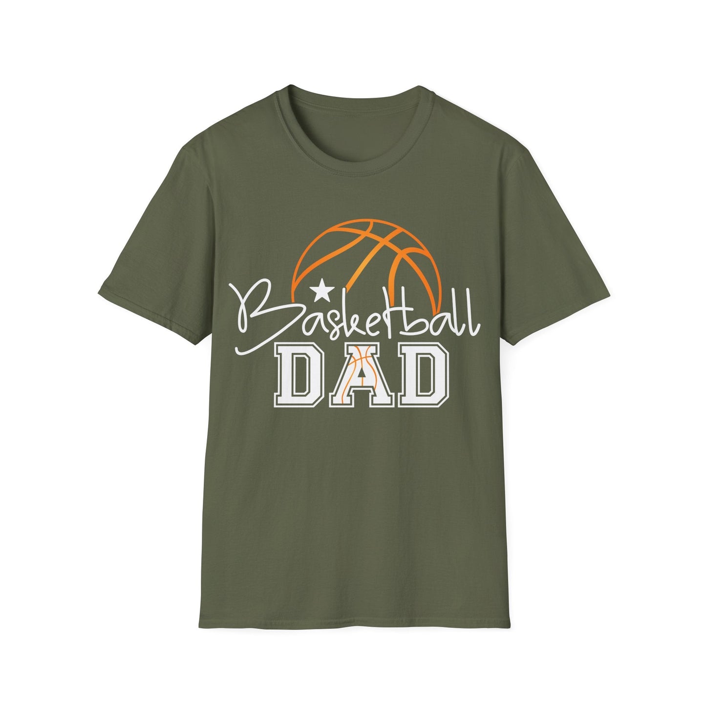 Basketball Dad T-Shirt | Basketball Dad Tee Military Green / S Printify T-Shirt