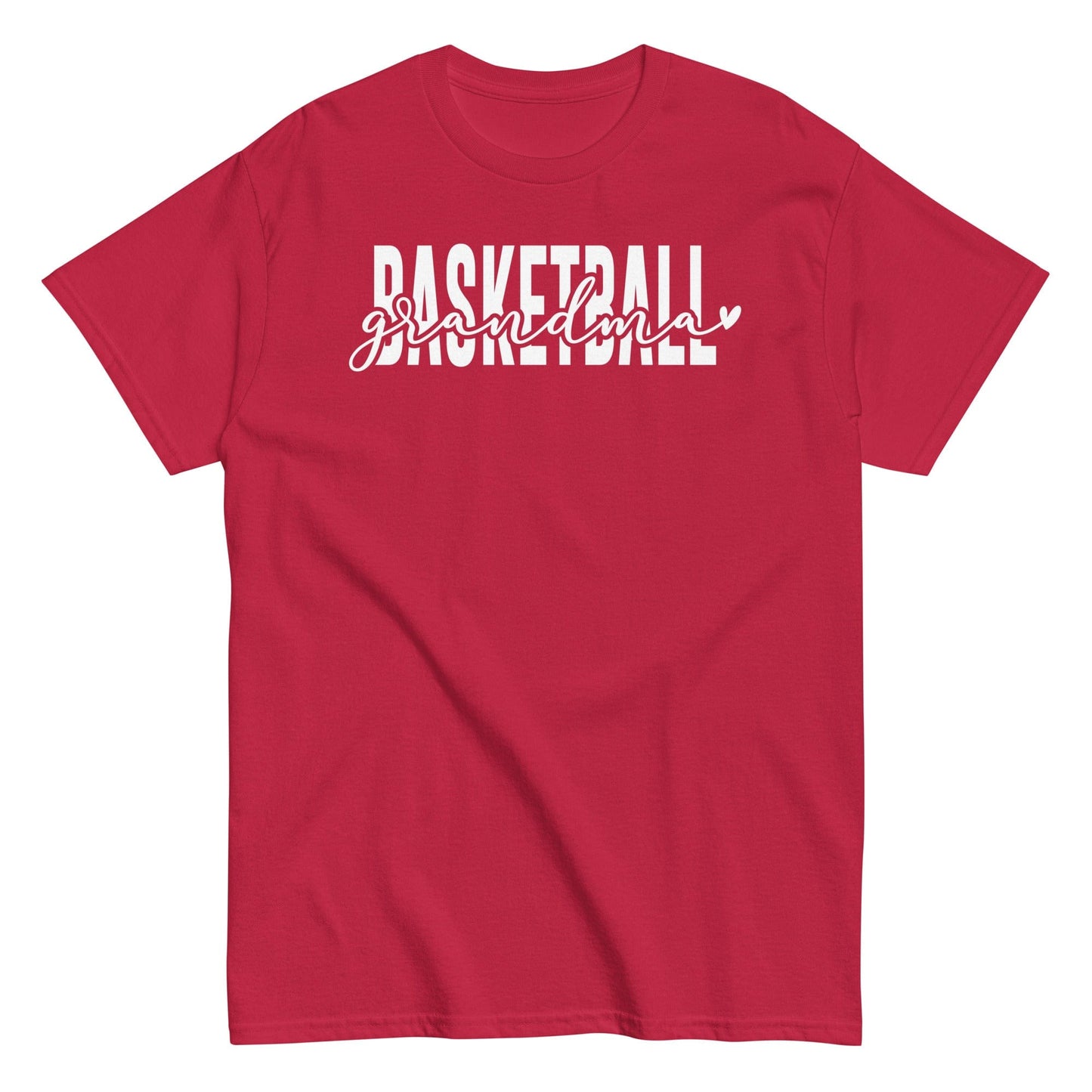 Basketball Grandma Shirt - White Text Cardinal / S Spirit Gear Collective T-Shirt