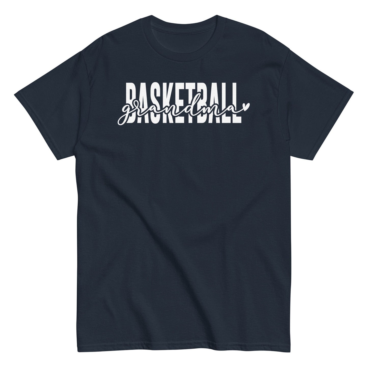 Basketball Grandma Shirt - White Text Navy / S Spirit Gear Collective T-Shirt