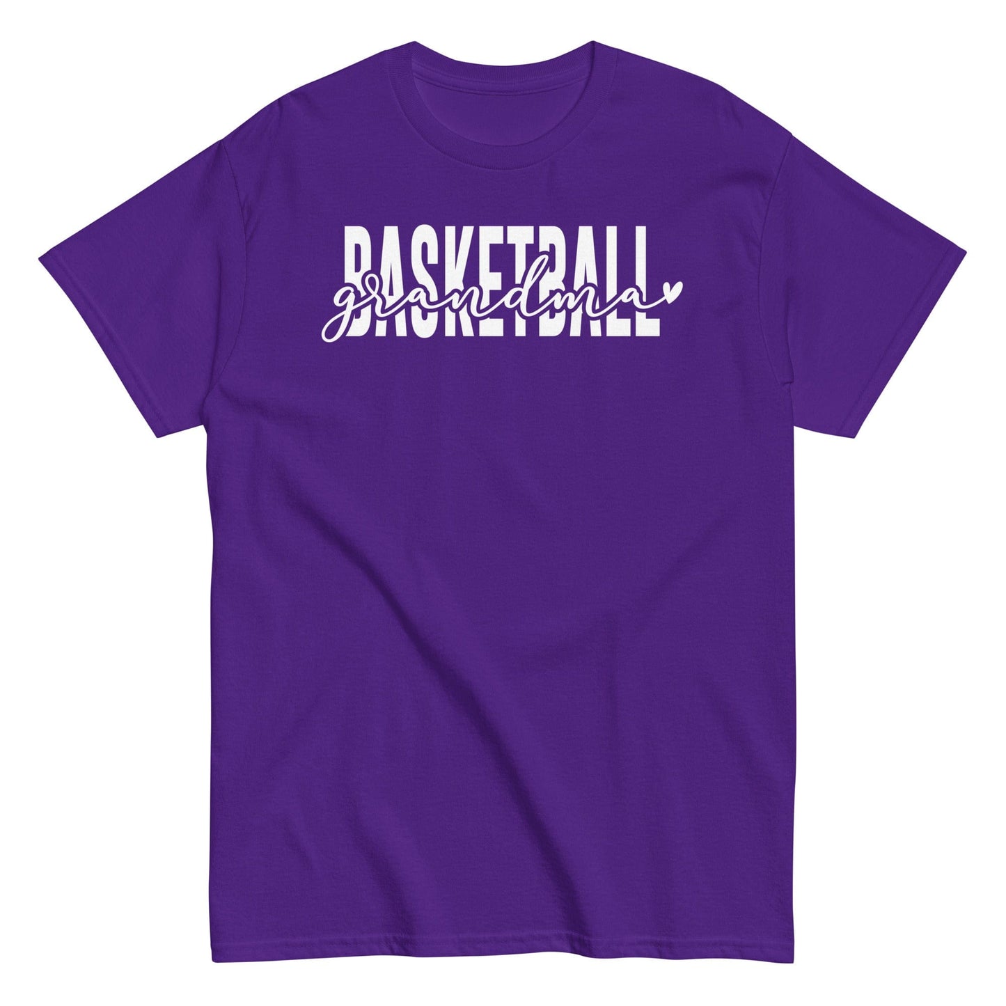 Basketball Grandma Shirt - White Text Purple / S Spirit Gear Collective T-Shirt