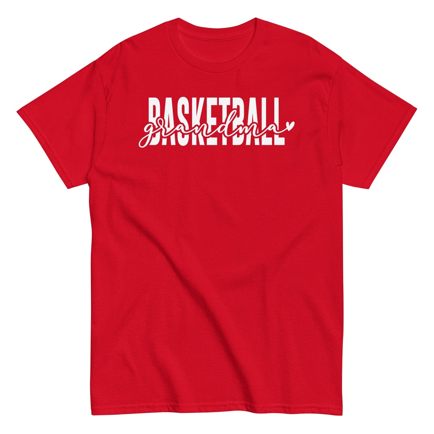 Basketball Grandma Shirt - White Text Red / S Spirit Gear Collective T-Shirt