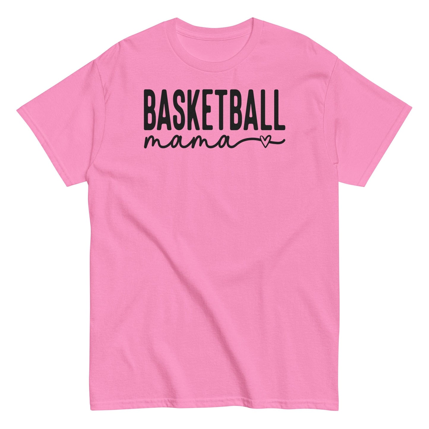 Basketball Mama Shirt with Heart - Black Text Azalea / S Spirit Gear Collective T-Shirt