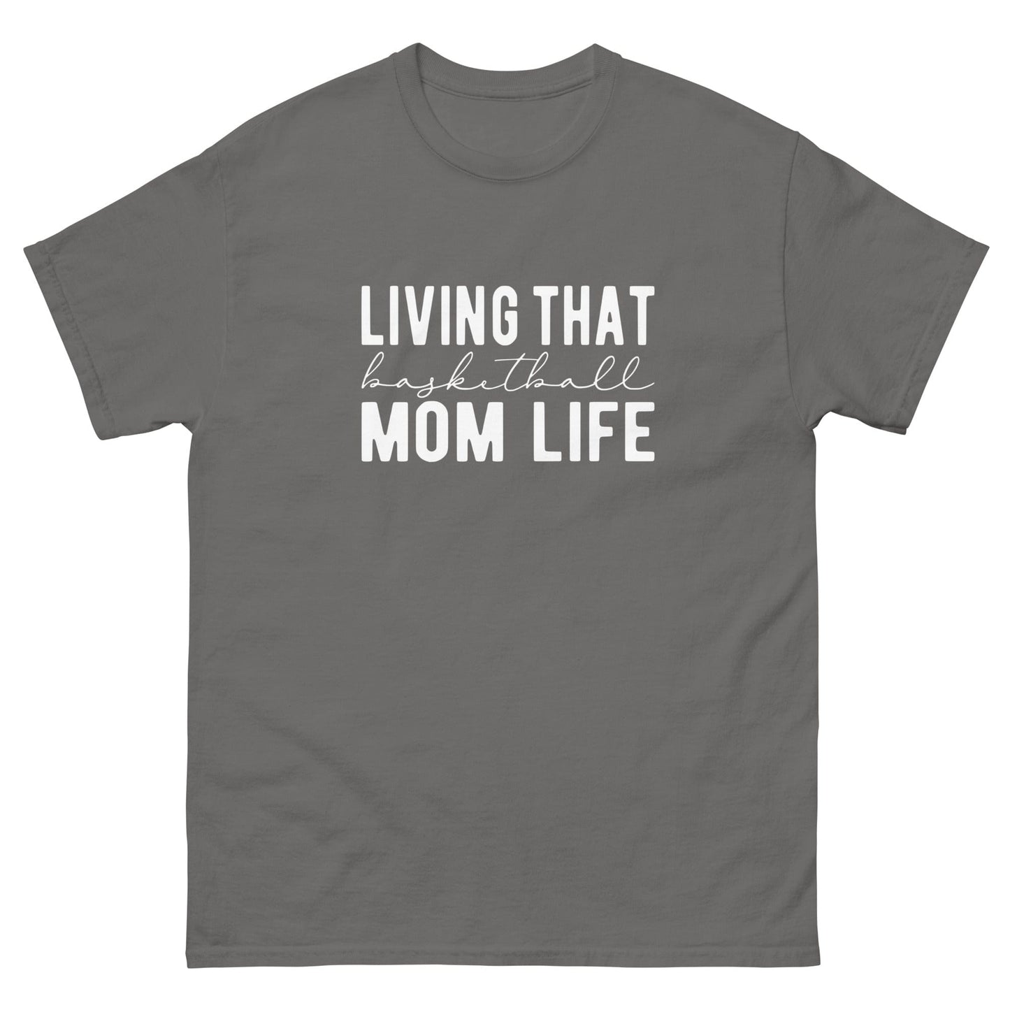 Basketball Mom Life Shirt Charcoal / S Spirit Gear Collective T-Shirt
