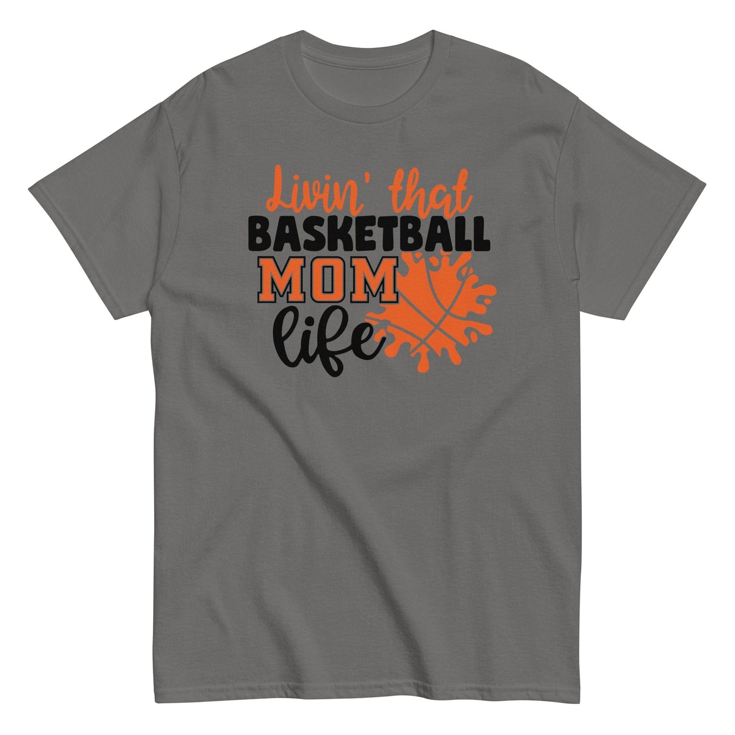 Basketball Mom Life Shirt Charcoal / S Spirit Gear Collective T-Shirt