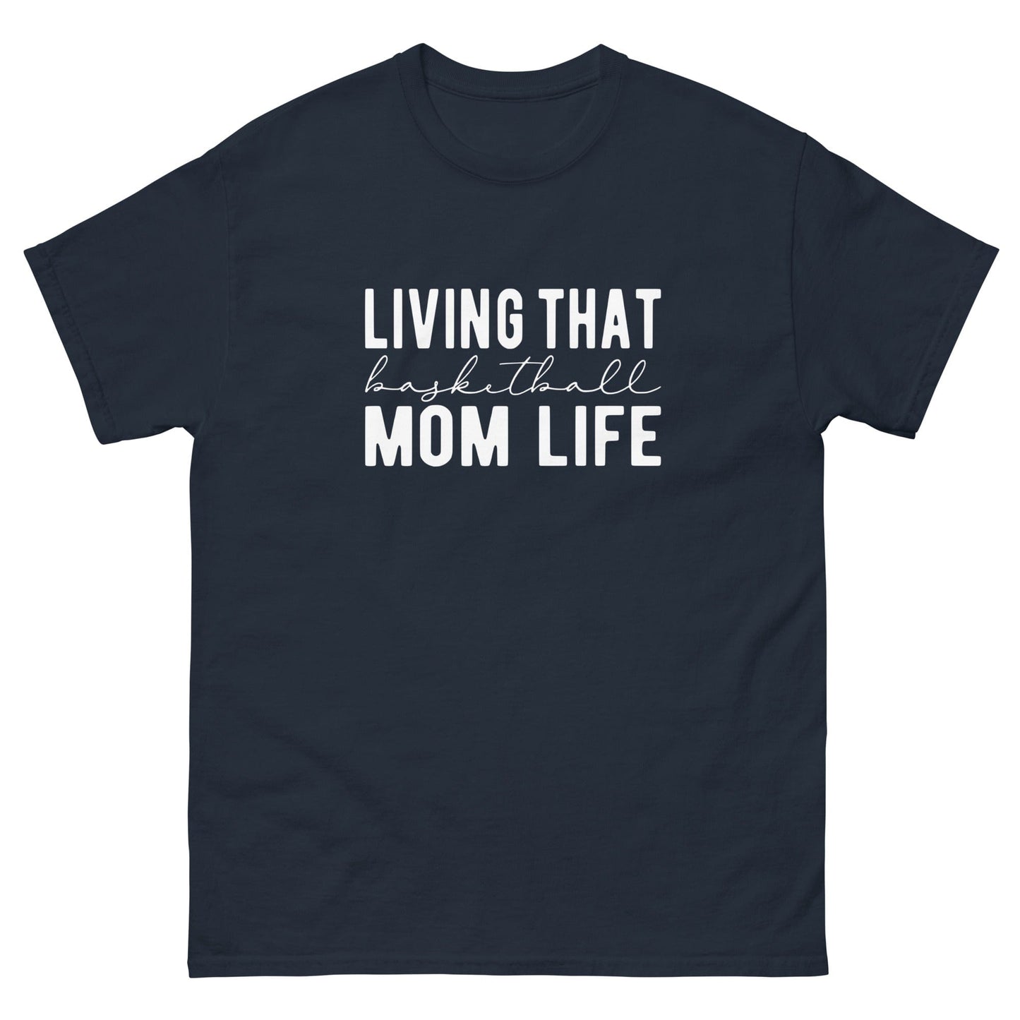 Basketball Mom Life Shirt Navy / S Spirit Gear Collective T-Shirt