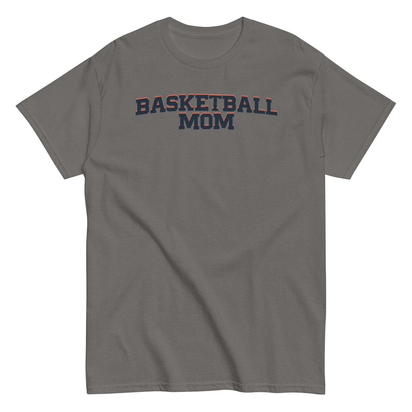 Basketball Mom Shirt - Bold Letters - Dark Text Charcoal / S Spirit Gear Collective T-Shirt