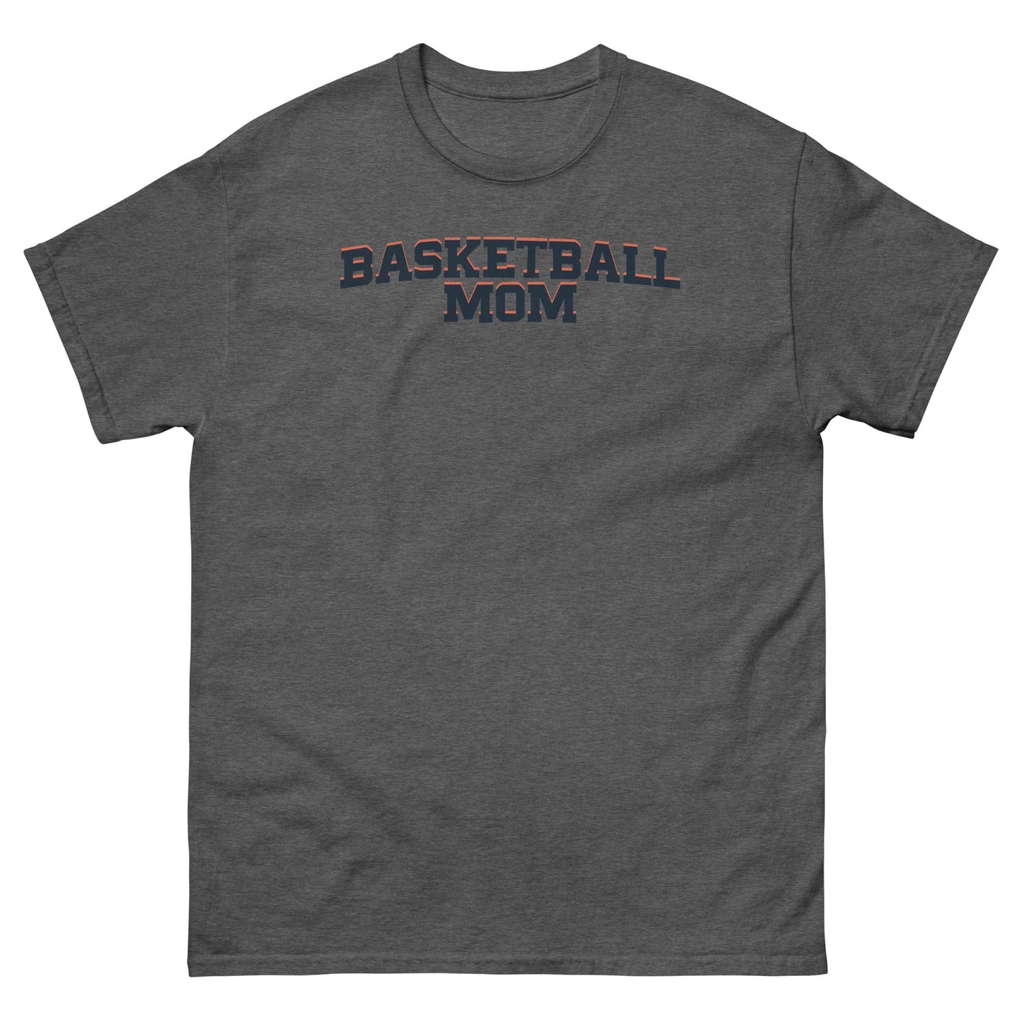 Basketball Mom Shirt - Bold Letters - Dark Text Dark Heather / S Spirit Gear Collective T-Shirt