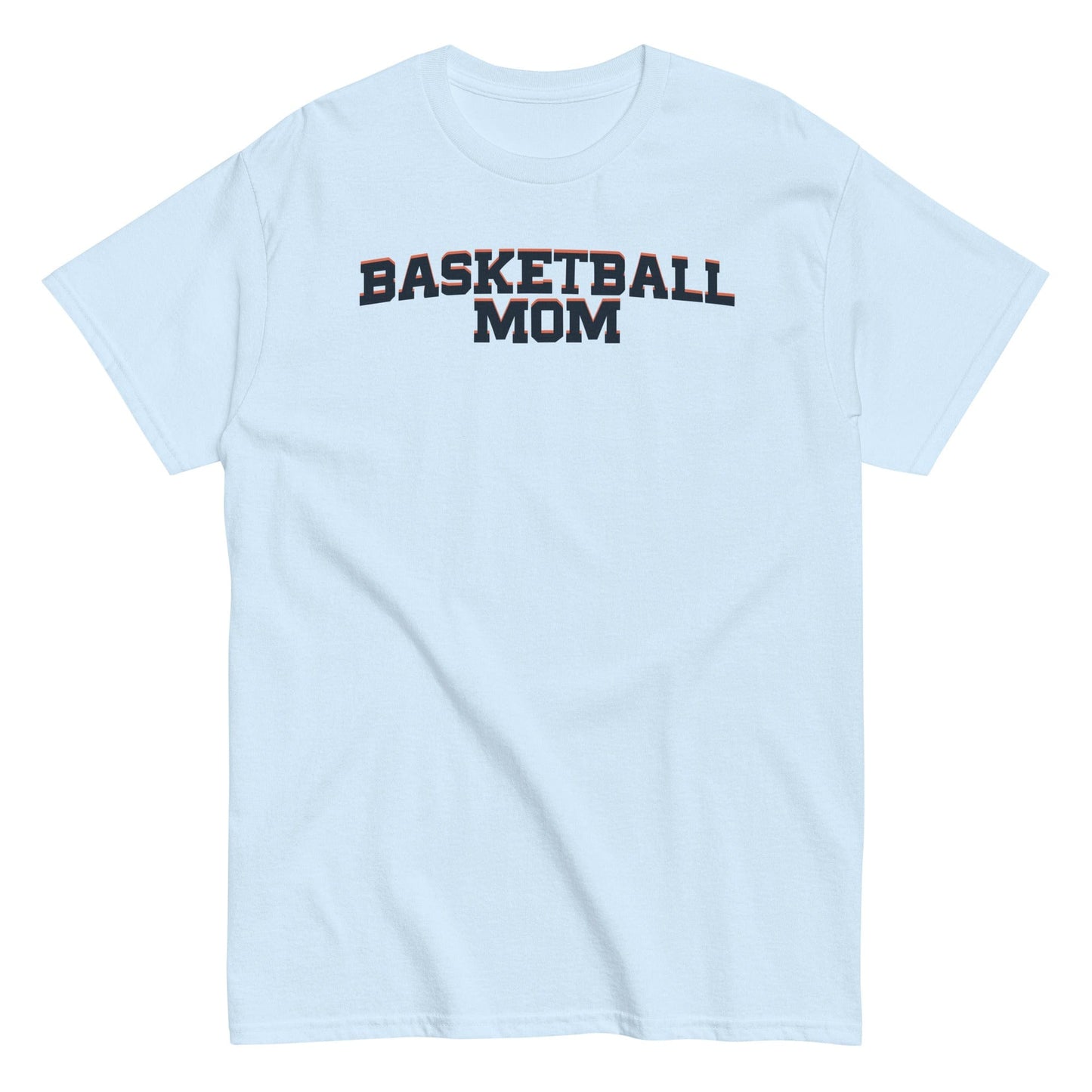 Basketball Mom Shirt - Bold Letters - Dark Text Light Blue / S Spirit Gear Collective T-Shirt