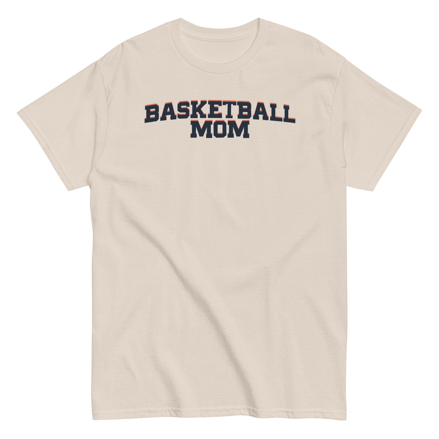 Basketball Mom Shirt - Bold Letters - Dark Text Natural / S Spirit Gear Collective T-Shirt