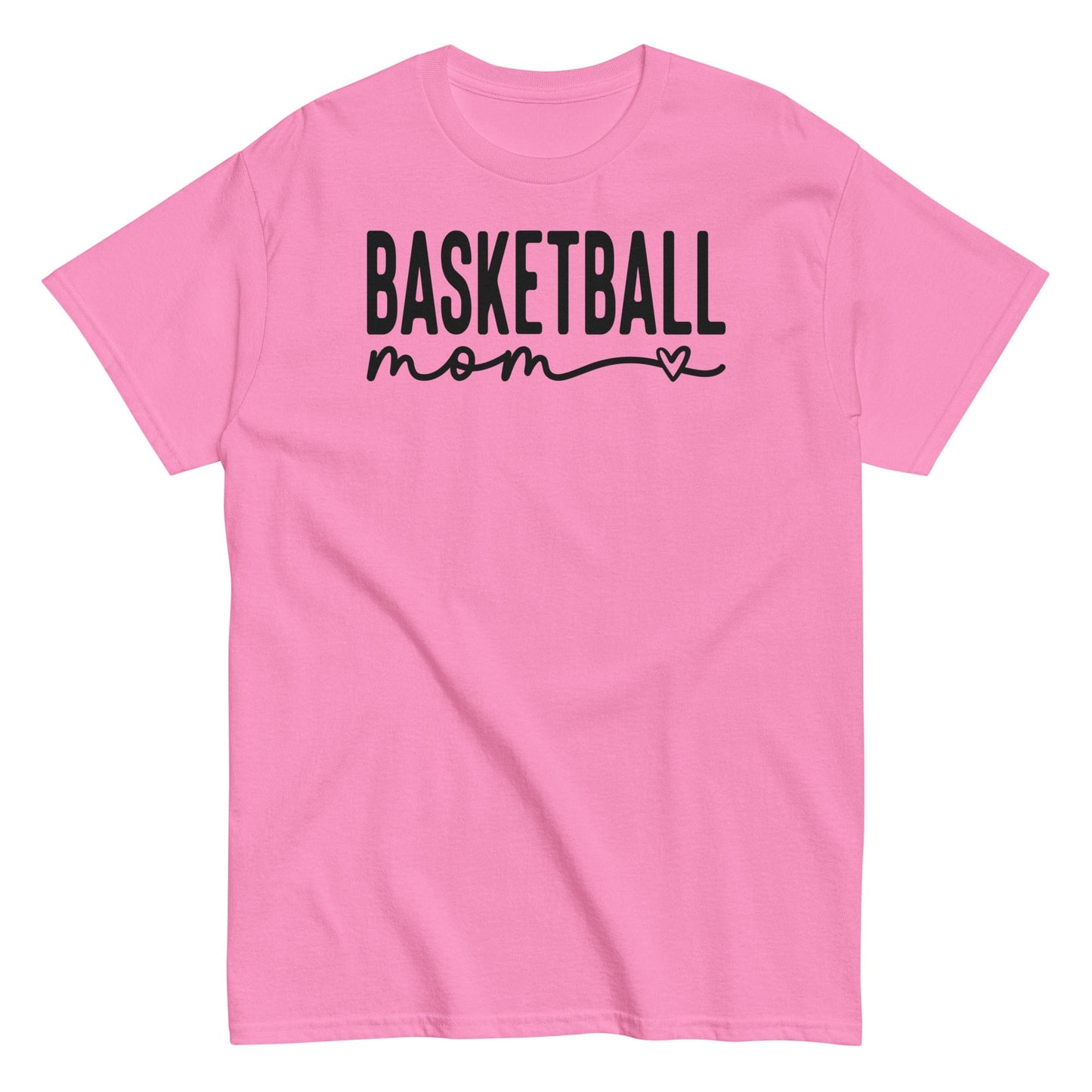Basketball Mom Shirt with Heart - Black Text Azalea / S Spirit Gear Collective T-Shirt