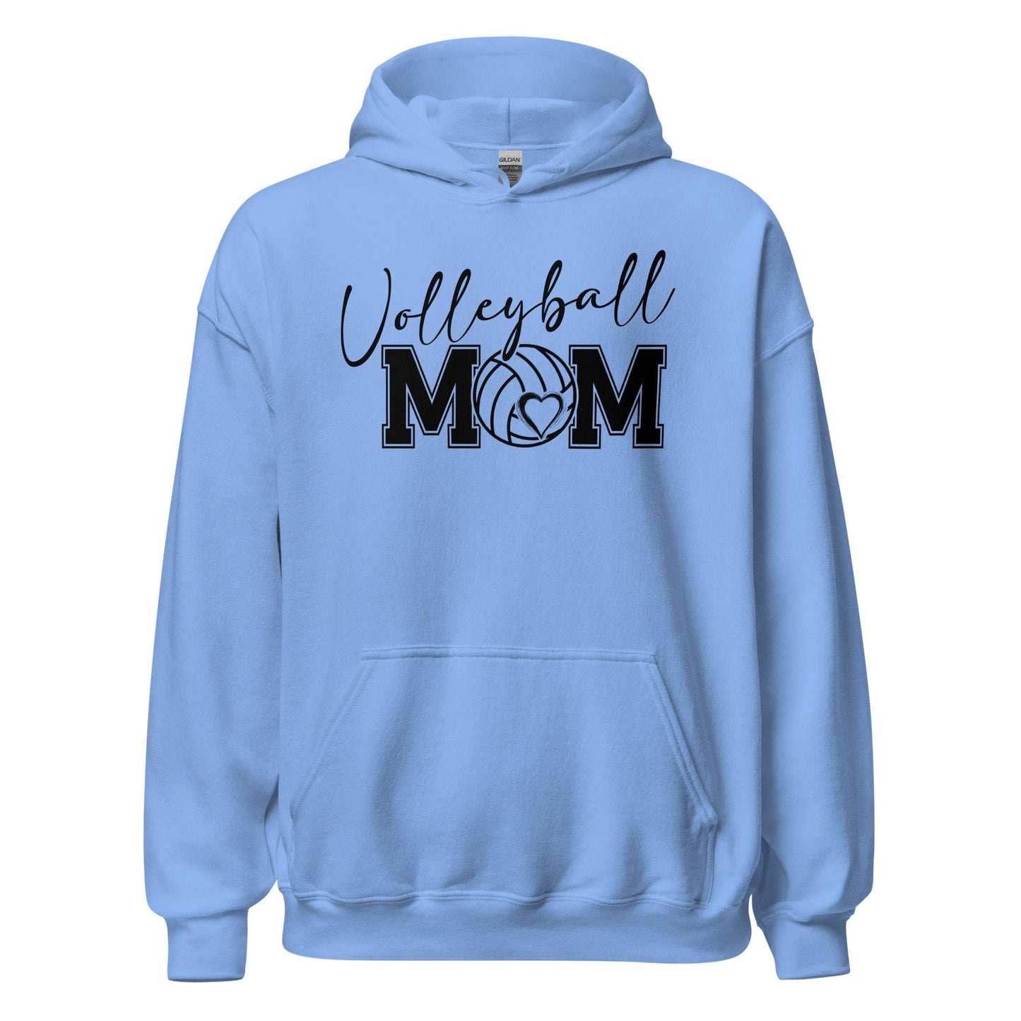 Bold & Script Volleyball Mom Hoodie Carolina Blue / S Spirit Gear Collective Hoodie