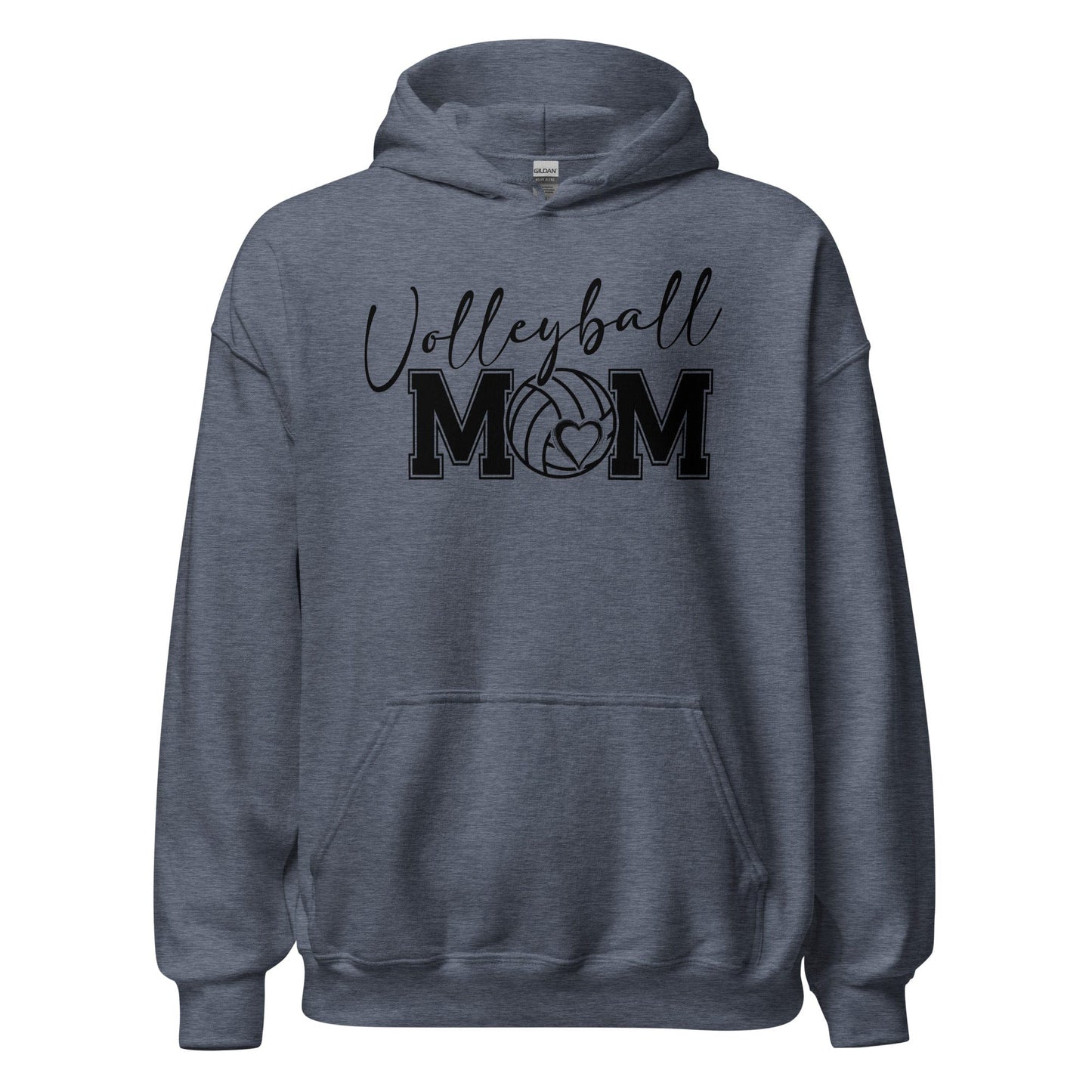 Bold & Script Volleyball Mom Hoodie Heather Sport Dark Navy / S Spirit Gear Collective Hoodie