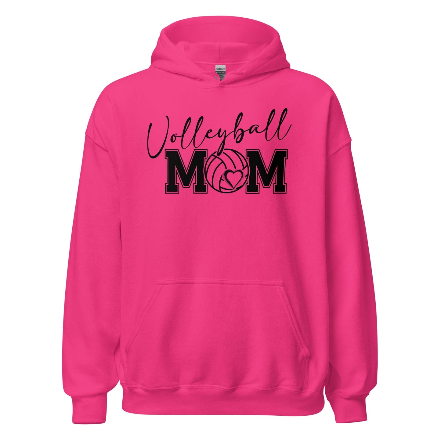 Bold & Script Volleyball Mom Hoodie Heliconia / S Spirit Gear Collective Hoodie