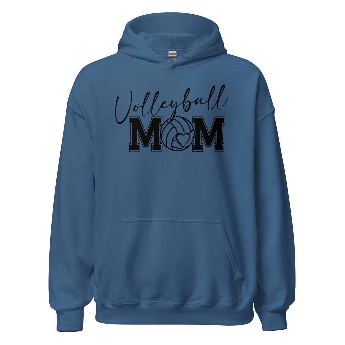 Bold & Script Volleyball Mom Hoodie Indigo Blue / S Spirit Gear Collective Hoodie