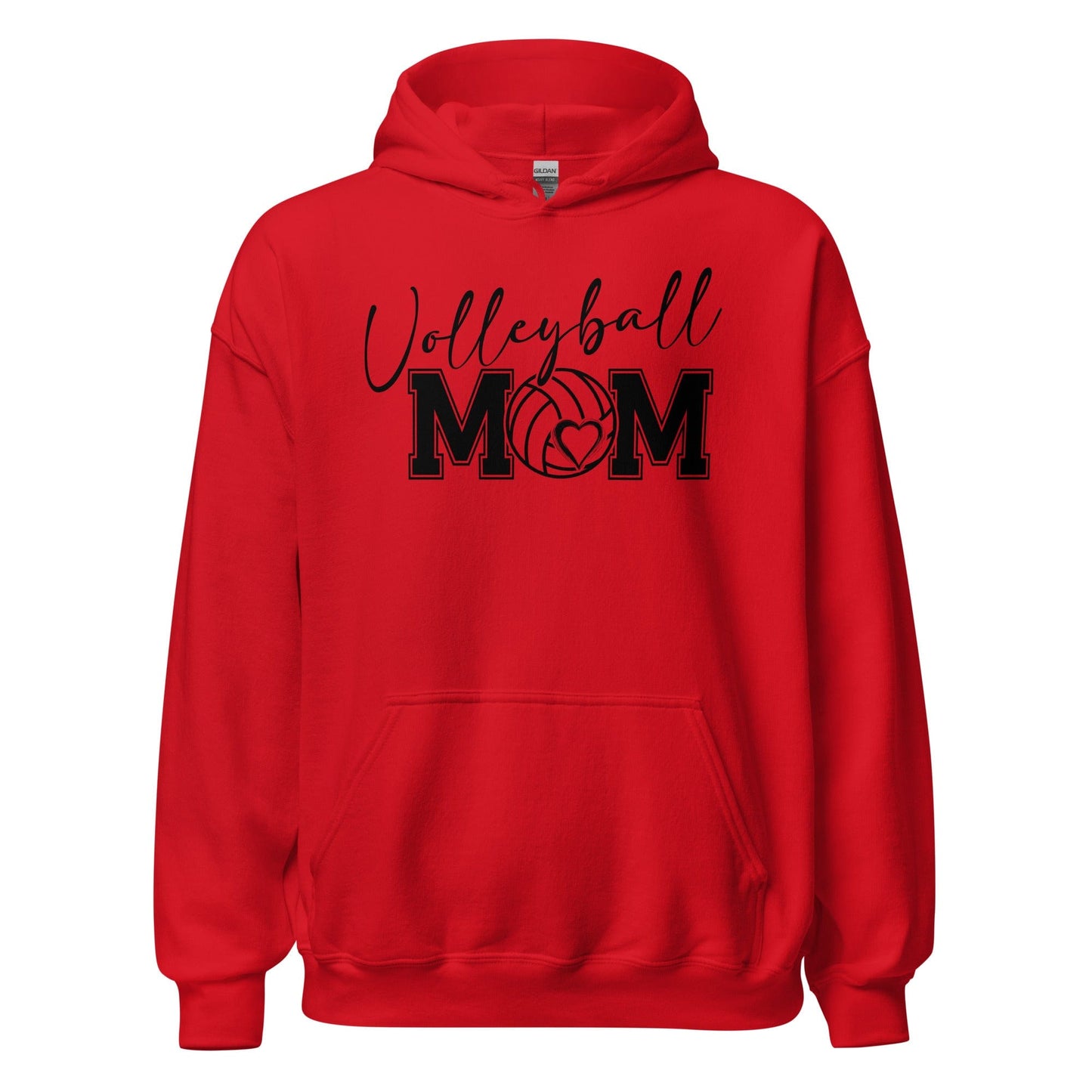 Bold & Script Volleyball Mom Hoodie Red / S Spirit Gear Collective Hoodie