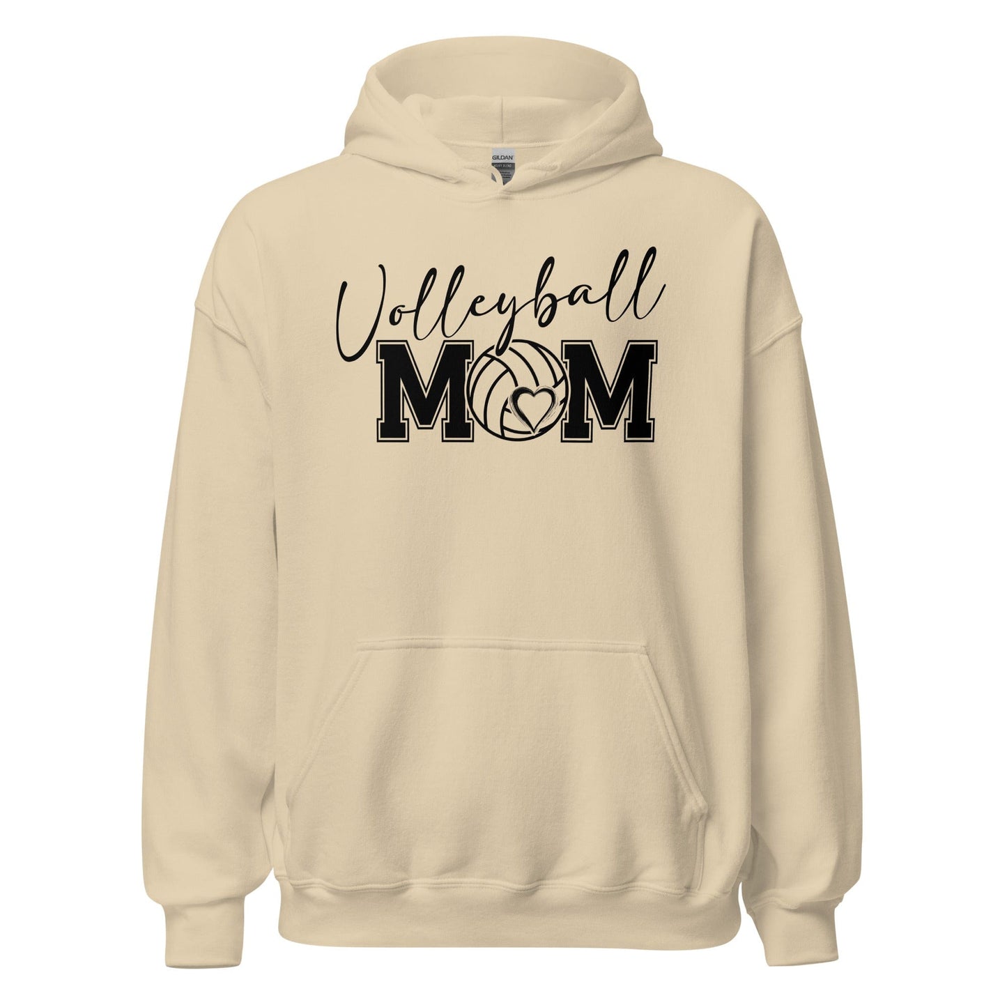 Bold & Script Volleyball Mom Hoodie Sand / S Spirit Gear Collective Hoodie