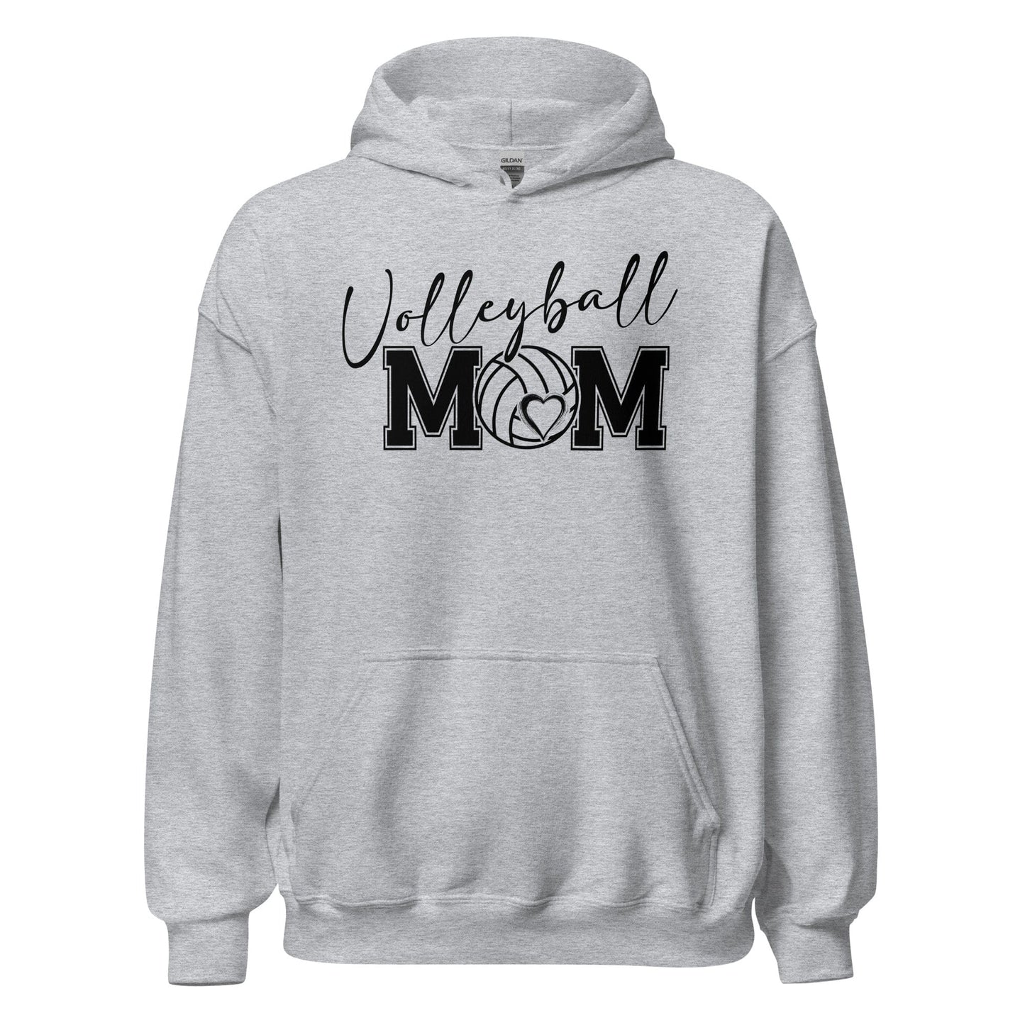 Bold & Script Volleyball Mom Hoodie Sport Grey / S Spirit Gear Collective Hoodie