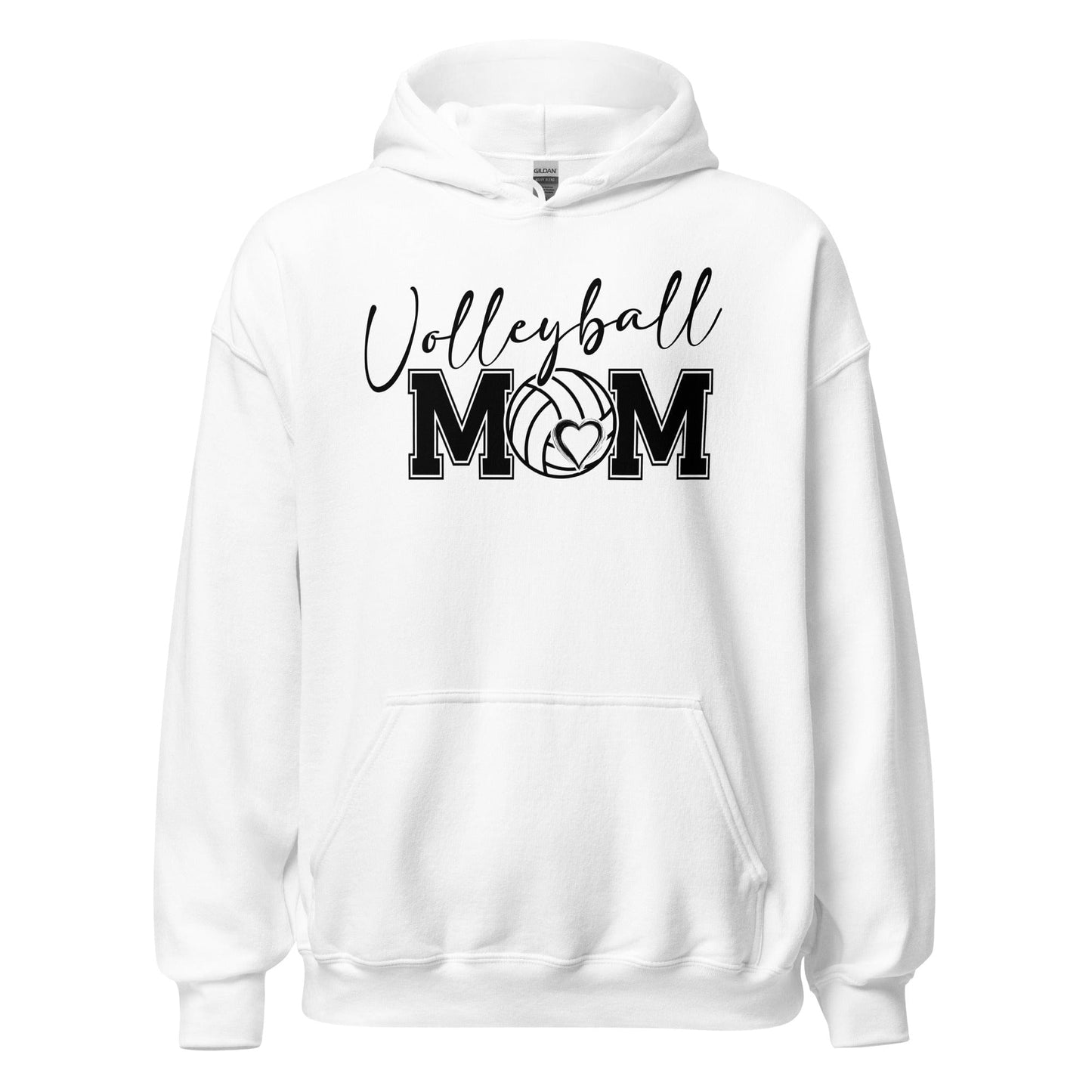 Bold & Script Volleyball Mom Hoodie White / S Spirit Gear Collective Hoodie