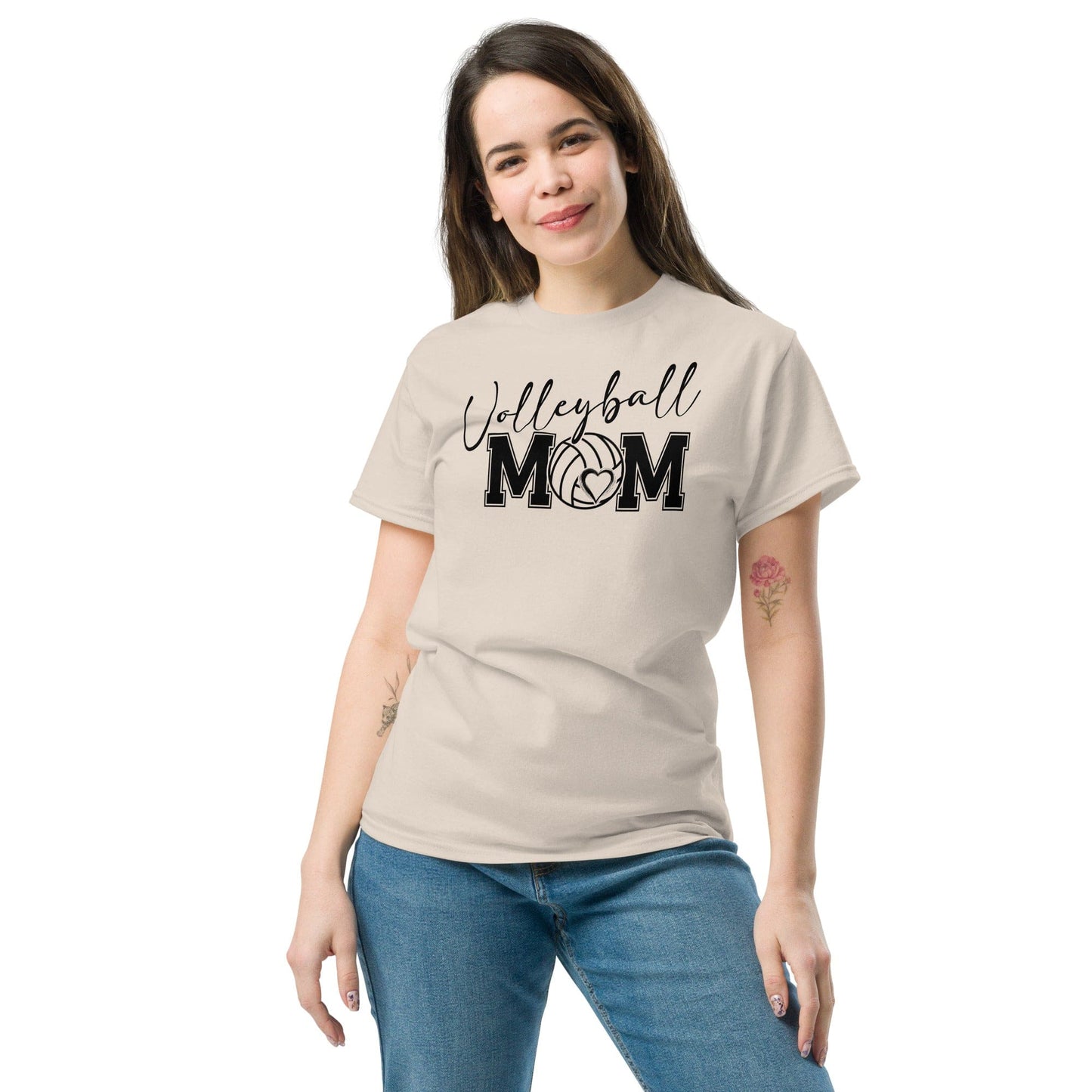 Bold & Script Volleyball Mom T-Shirt Spirit Gear Collective T-Shirt