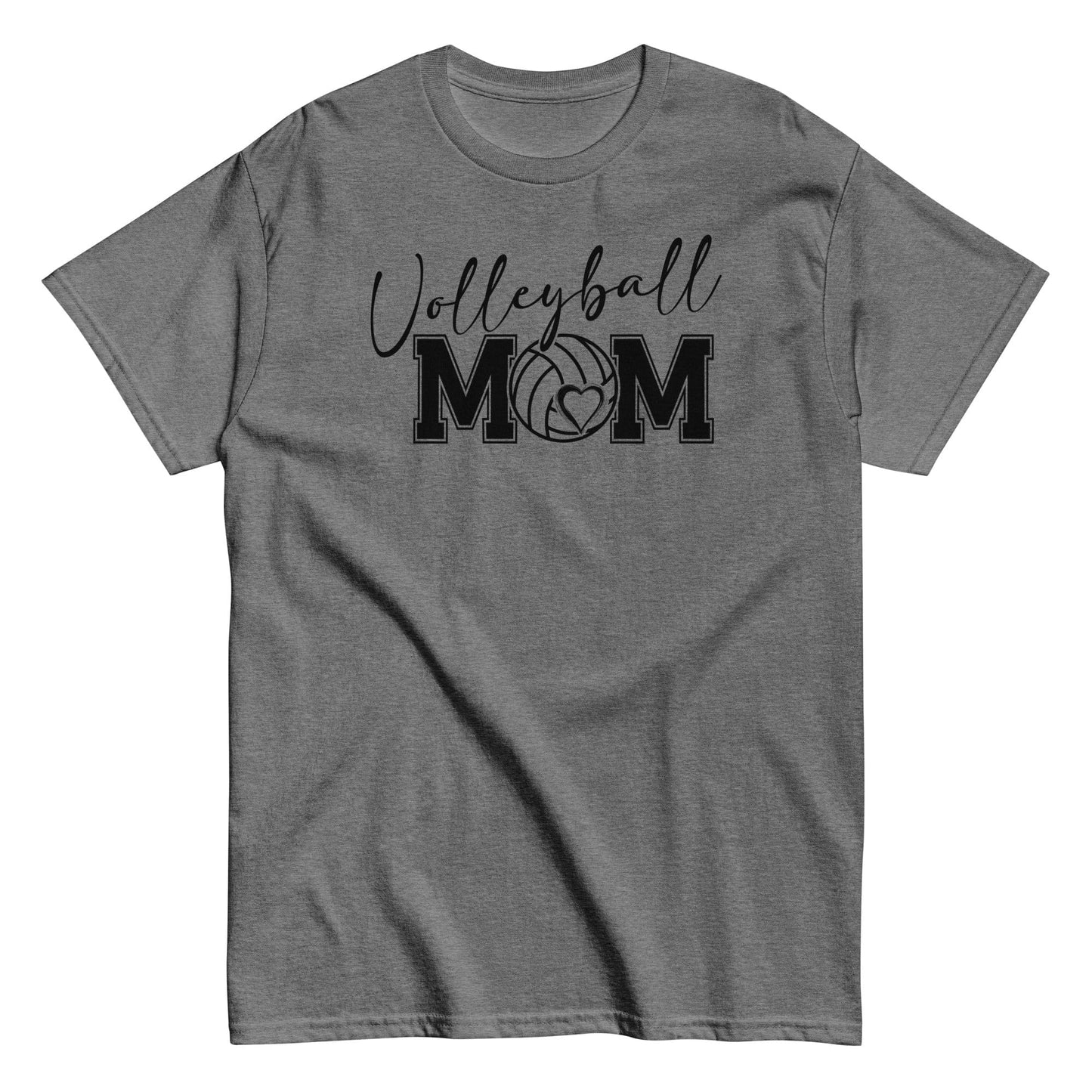 Bold & Script Volleyball Mom T-Shirt Graphite Heather / S Spirit Gear Collective T-Shirt