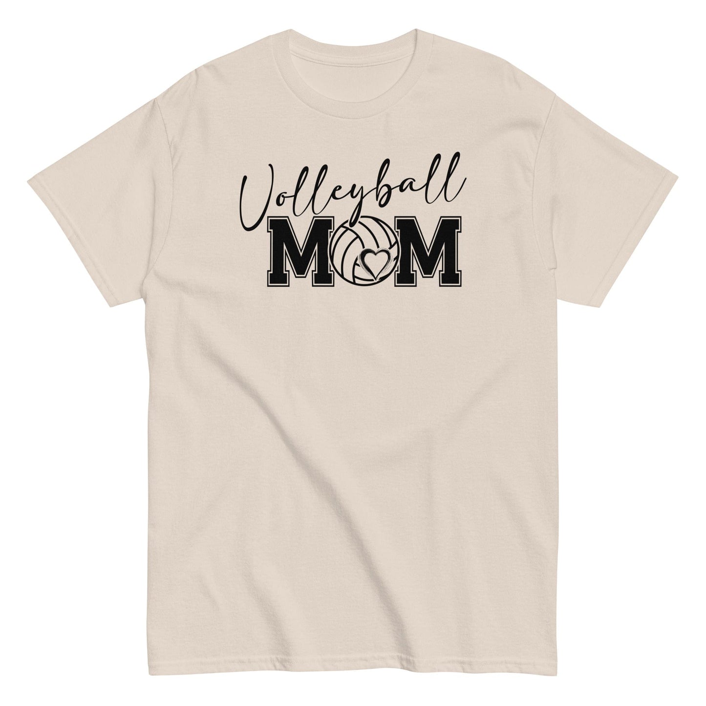 Bold & Script Volleyball Mom T-Shirt Natural / S Spirit Gear Collective T-Shirt