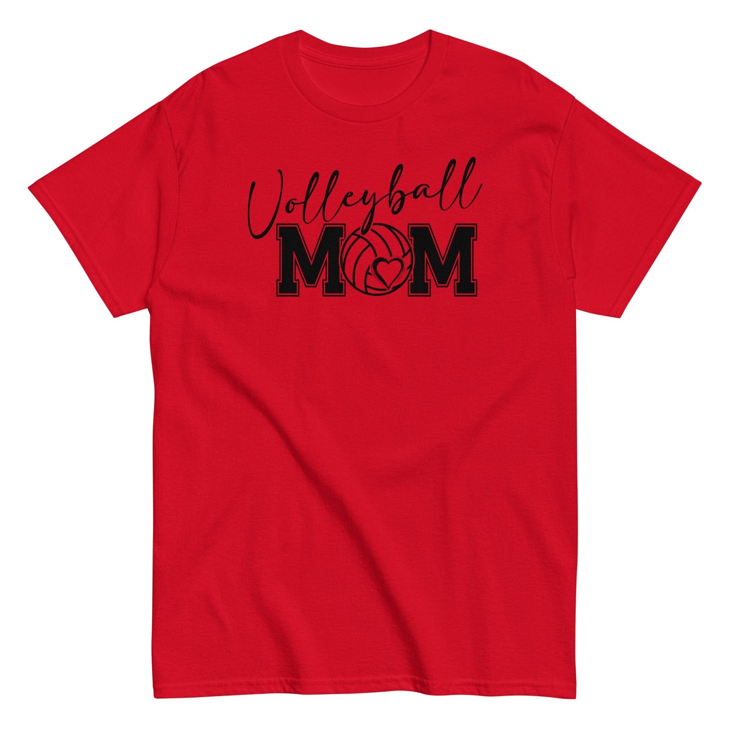 Bold & Script Volleyball Mom T-Shirt Red / S Spirit Gear Collective T-Shirt