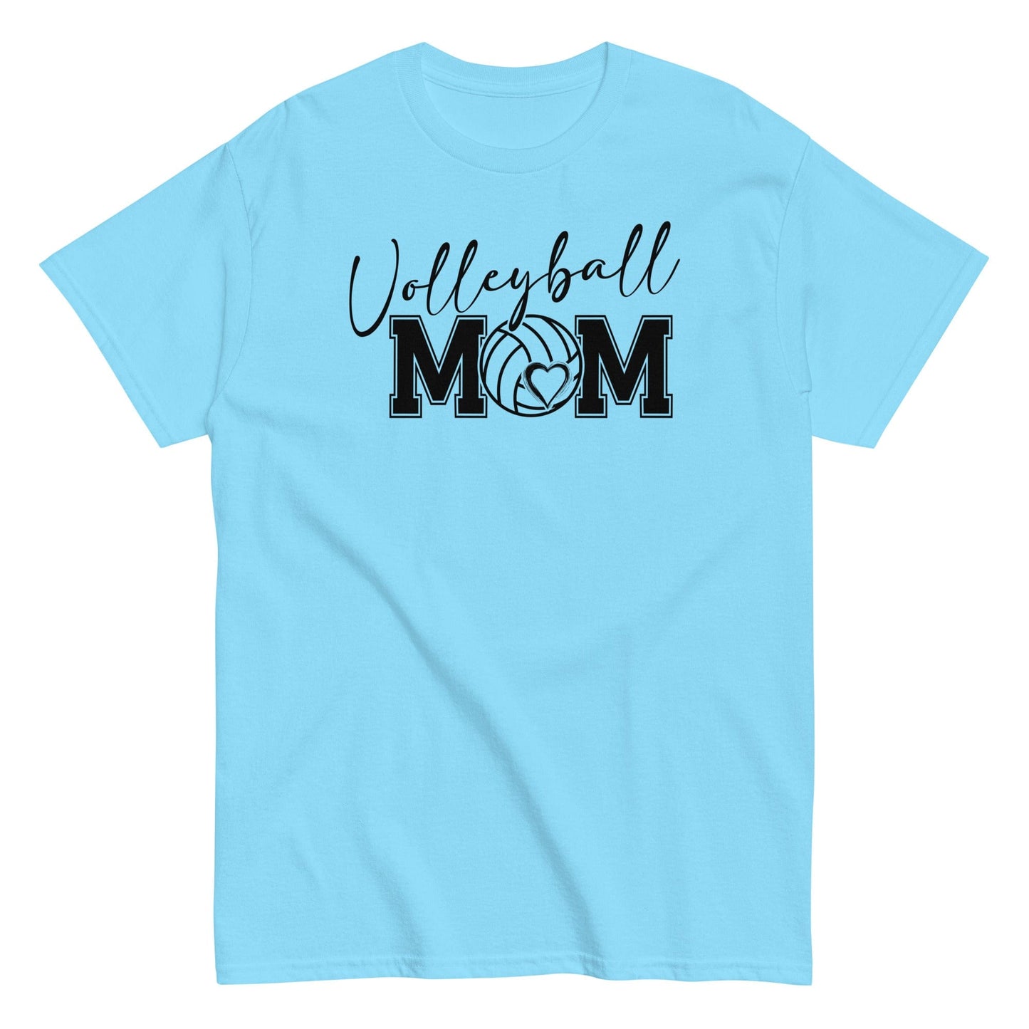 Bold & Script Volleyball Mom T-Shirt Sky / S Spirit Gear Collective T-Shirt