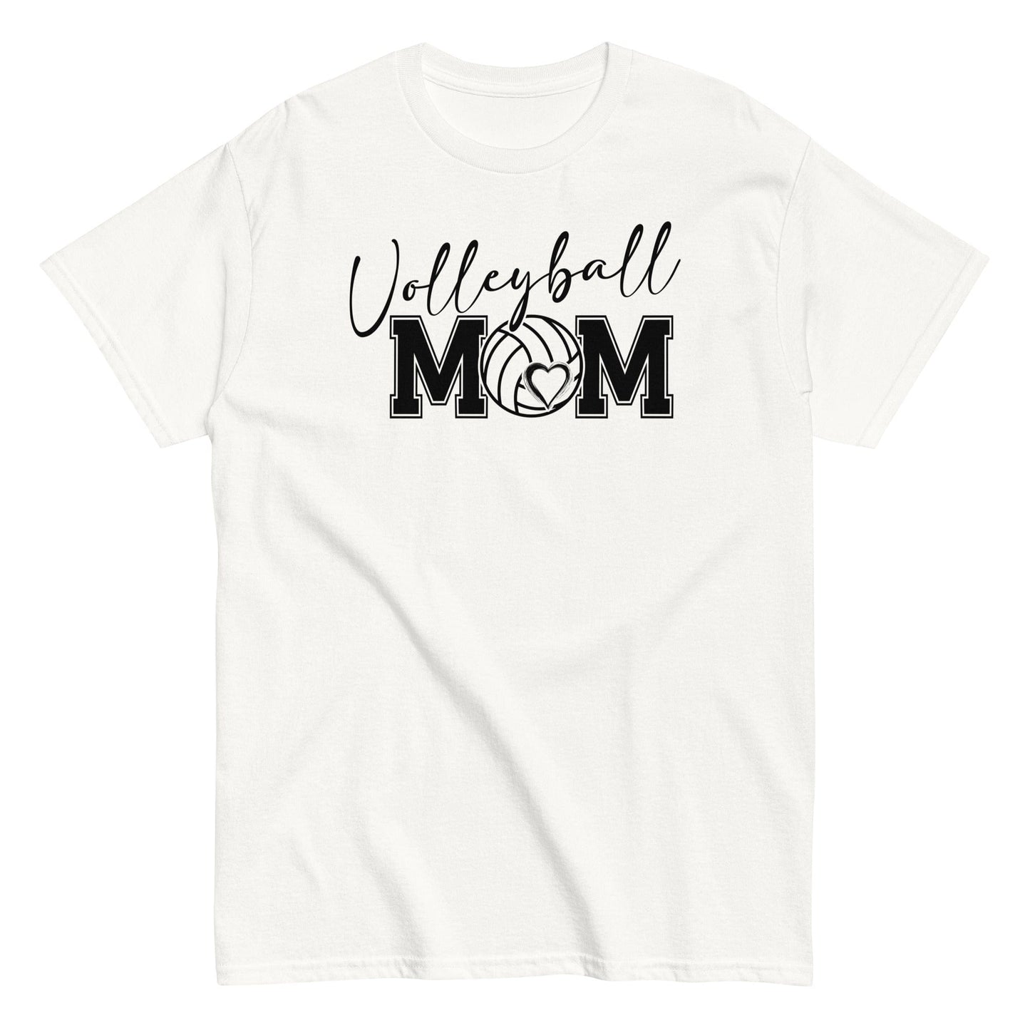 Bold & Script Volleyball Mom T-Shirt White / S Spirit Gear Collective T-Shirt