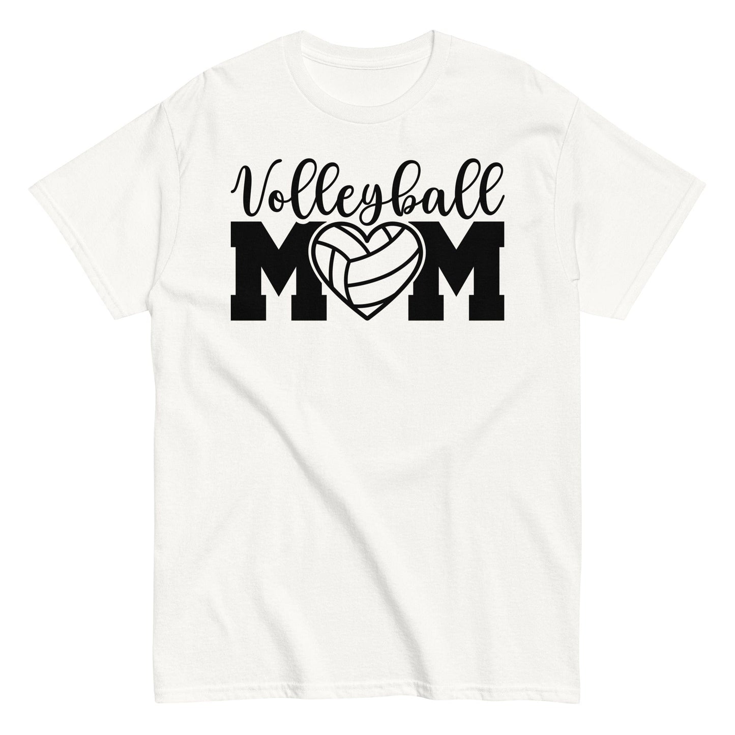 Bold Volleyball MOM Tee with Heart Graphic White / S Spirit Gear Collective T-Shirt