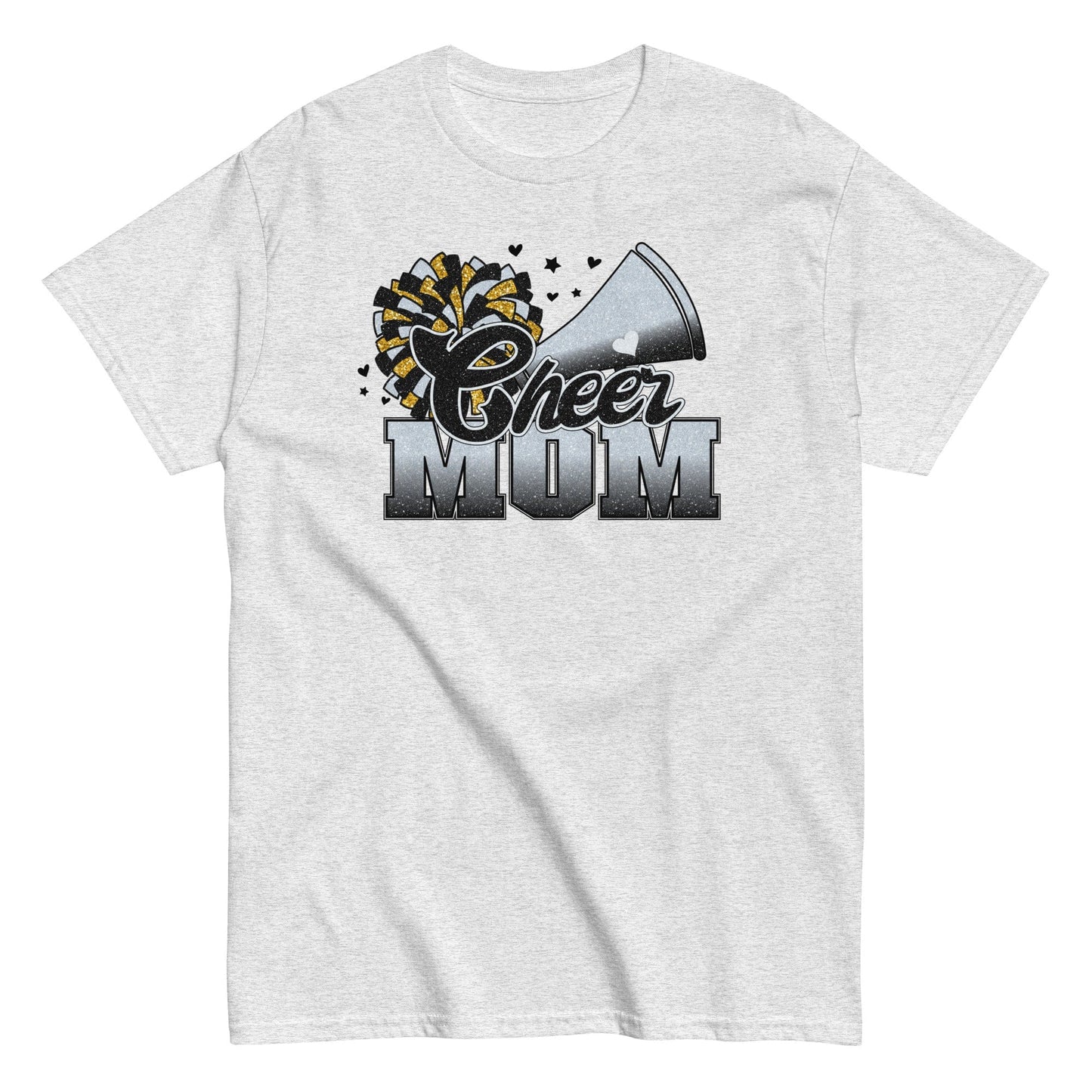 Cheer Mom (Black and Silver) Ash / S Spirit Gear Collective T-Shirt