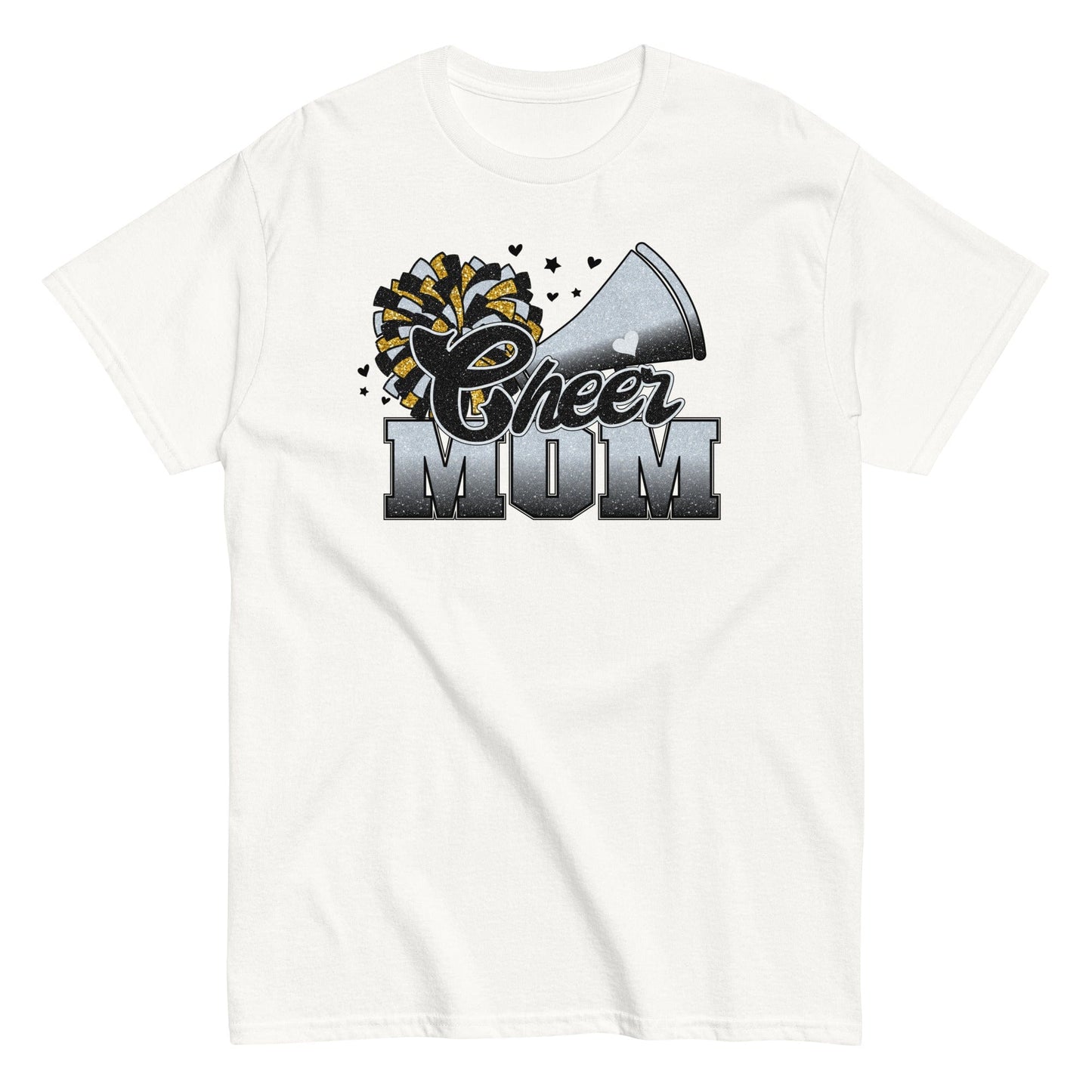Cheer Mom (Black and Silver) White / S Spirit Gear Collective T-Shirt
