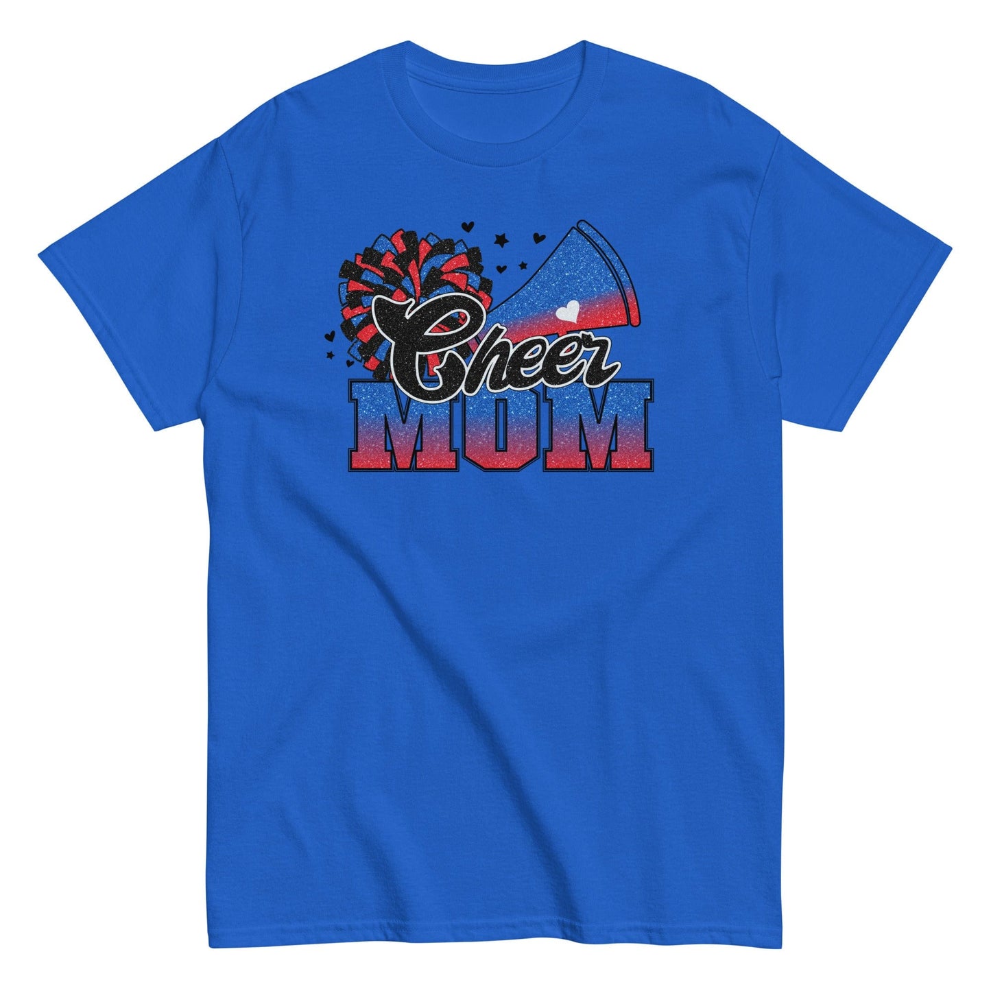 Cheer Mom Shirt (Blue and Red) Royal / S Spirit Gear Collective T-Shirt