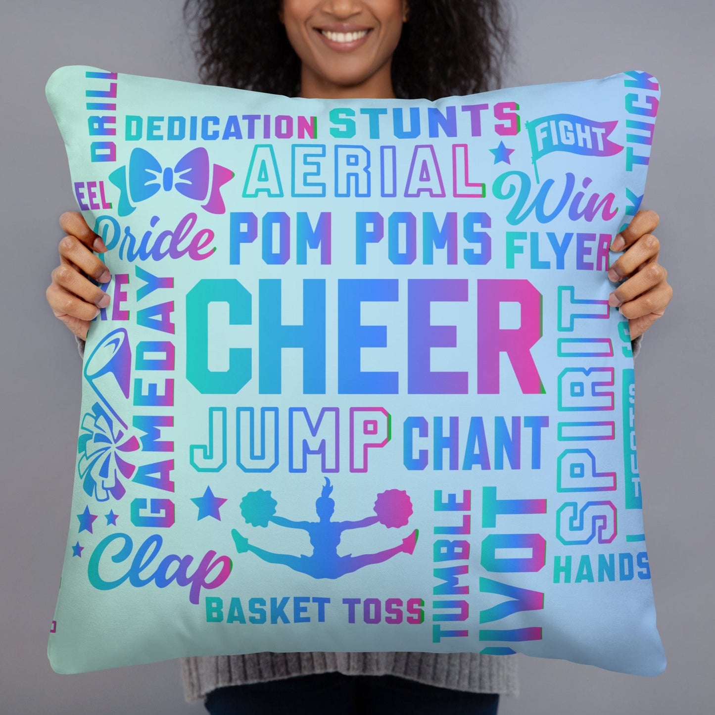 Cheerleading Pillow 22″×22″ Spirit Gear Collective Pillow