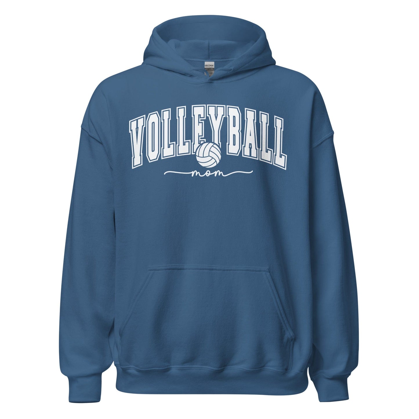 Classic Collegiate Volleyball Mom Hoodie Indigo Blue / S Spirit Gear Collective Hoodie