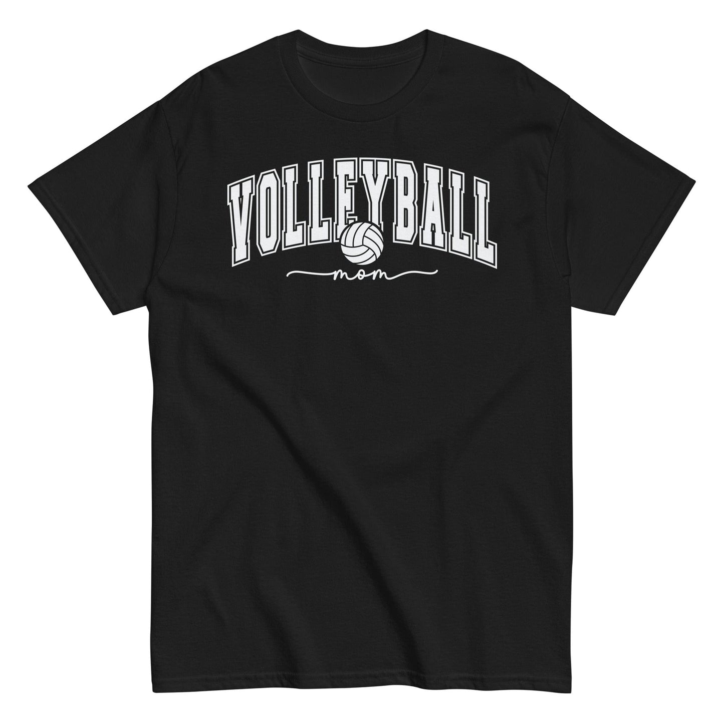 Classic Collegiate Volleyball Mom T-Shirt Black / S Spirit Gear Collective T-Shirt